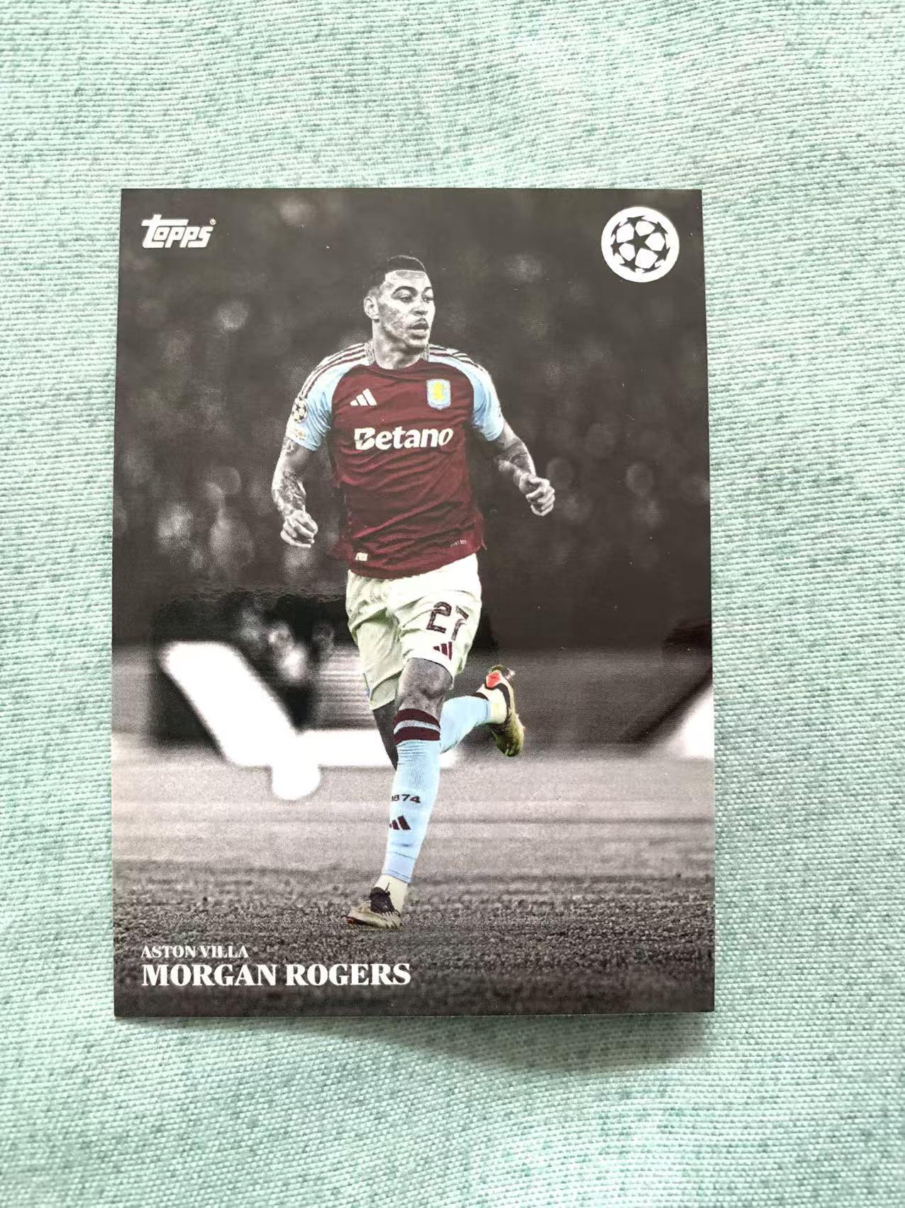 2024-25 Topps Chrome 欧冠极简 MORGAN ROGERS 阿斯顿维拉 摩根 罗杰斯 base 青青
