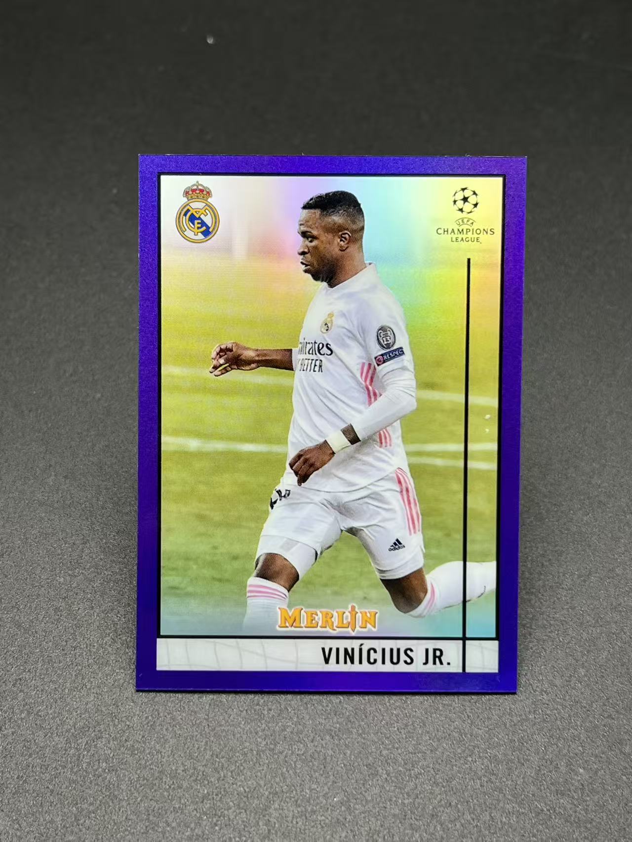 2021 Topps Merlin Vinicius Jr. #79 维尼修斯 皇马 欧冠 梅林 紫折 299编 Base 专收必备 烧烤