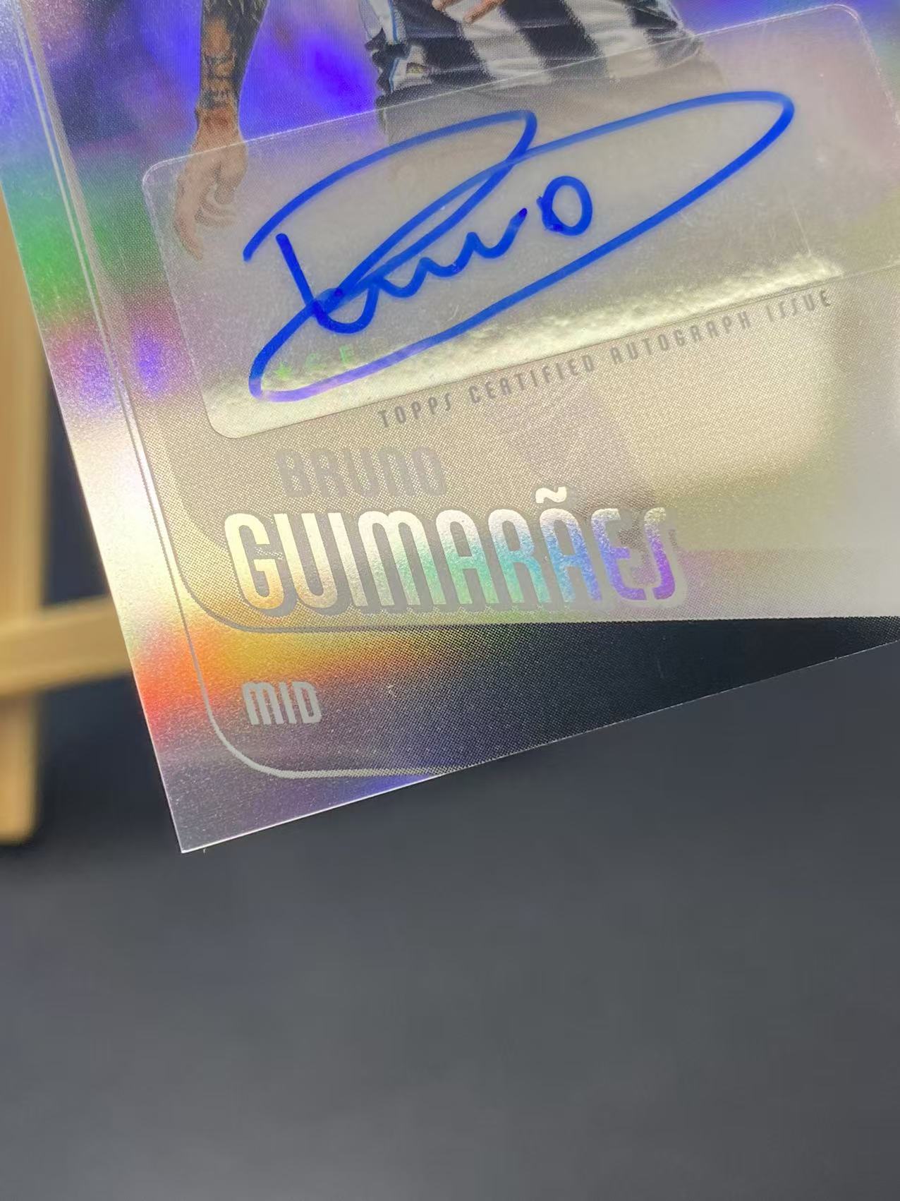 2026 【六六代卖 预付快速回款】 topps Bruno Guimaraes 吉马良斯 签字 纽卡斯尔联 巴西 银折折射 瑕疵如图(永不独行)