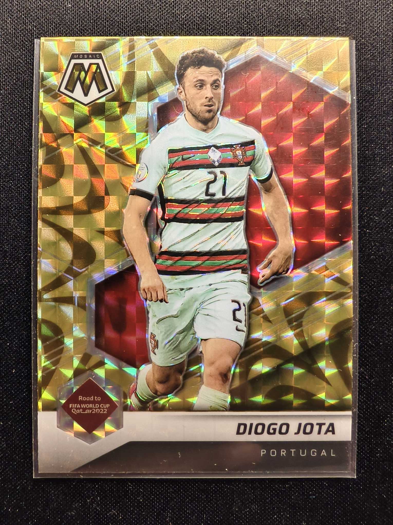 2021-22 Panini Mosaic Diogo Jota 世界杯马赛克 葡萄牙 迪奥戈 若塔 金爆炸折 大比例 不保卡品 介意勿拍 a哥