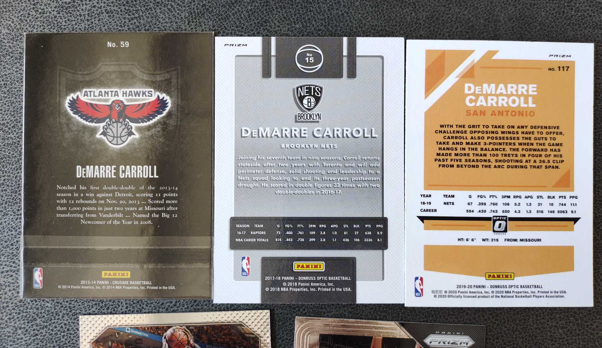 篮网队 老鹰队 德马雷 卡罗尔 DeMarre Carroll 5张打包