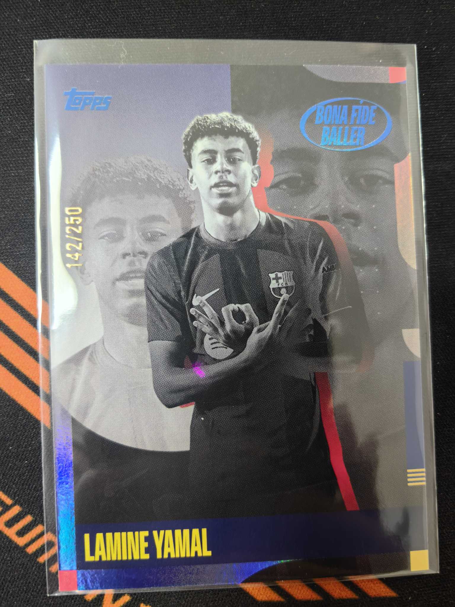 Carte Lamine Yamal #49 Bona Fide Baller /250 Bleue - Topps 2024-25 - Barcelone - Near Mint