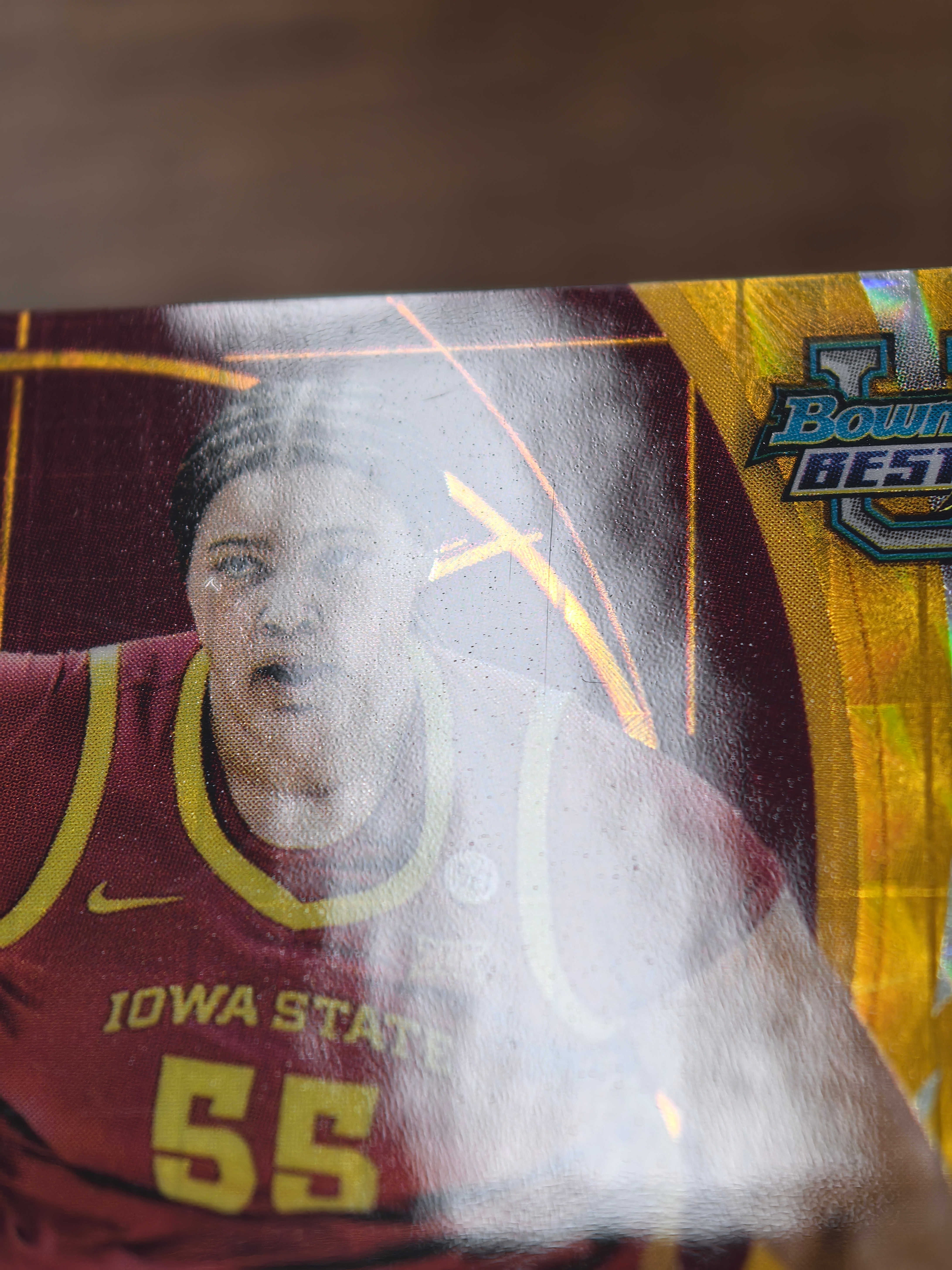 2024-25 Topps Bowman's Best AUDI CROOKS 大学篮球 奥迪克鲁克斯 43/50编 签字 贴签 金马赛克折 微瑕 卡品如图 流浪