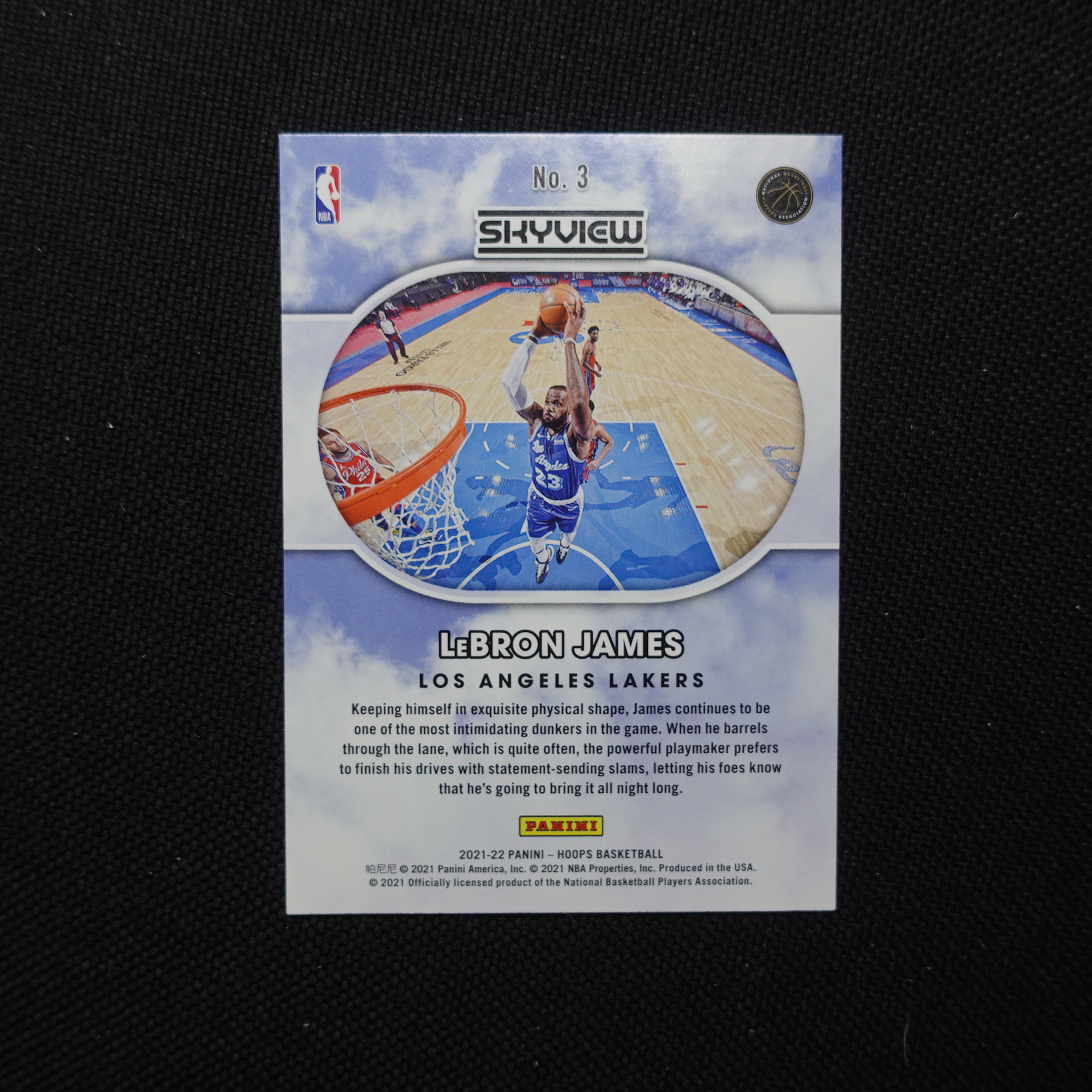 2021-22 Panini Hoops LeBron James #3 勒布朗詹姆斯 天空特卡 湖人 老詹 卡品如图【小涛拍卖】#埼玉