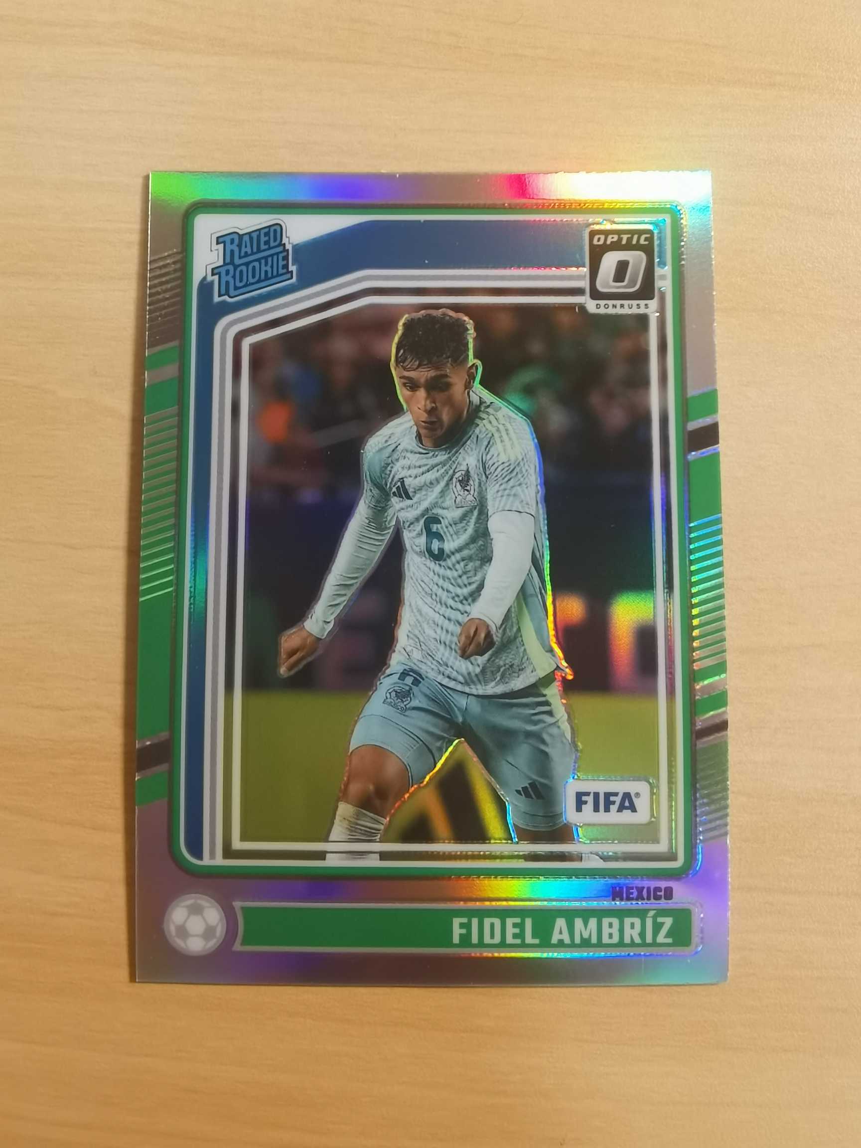 2024-25 Panini Donruss Fidel Ambriz 杜蕾斯 fifa 墨西哥 安布里兹 新秀 rc o版 银折 折射