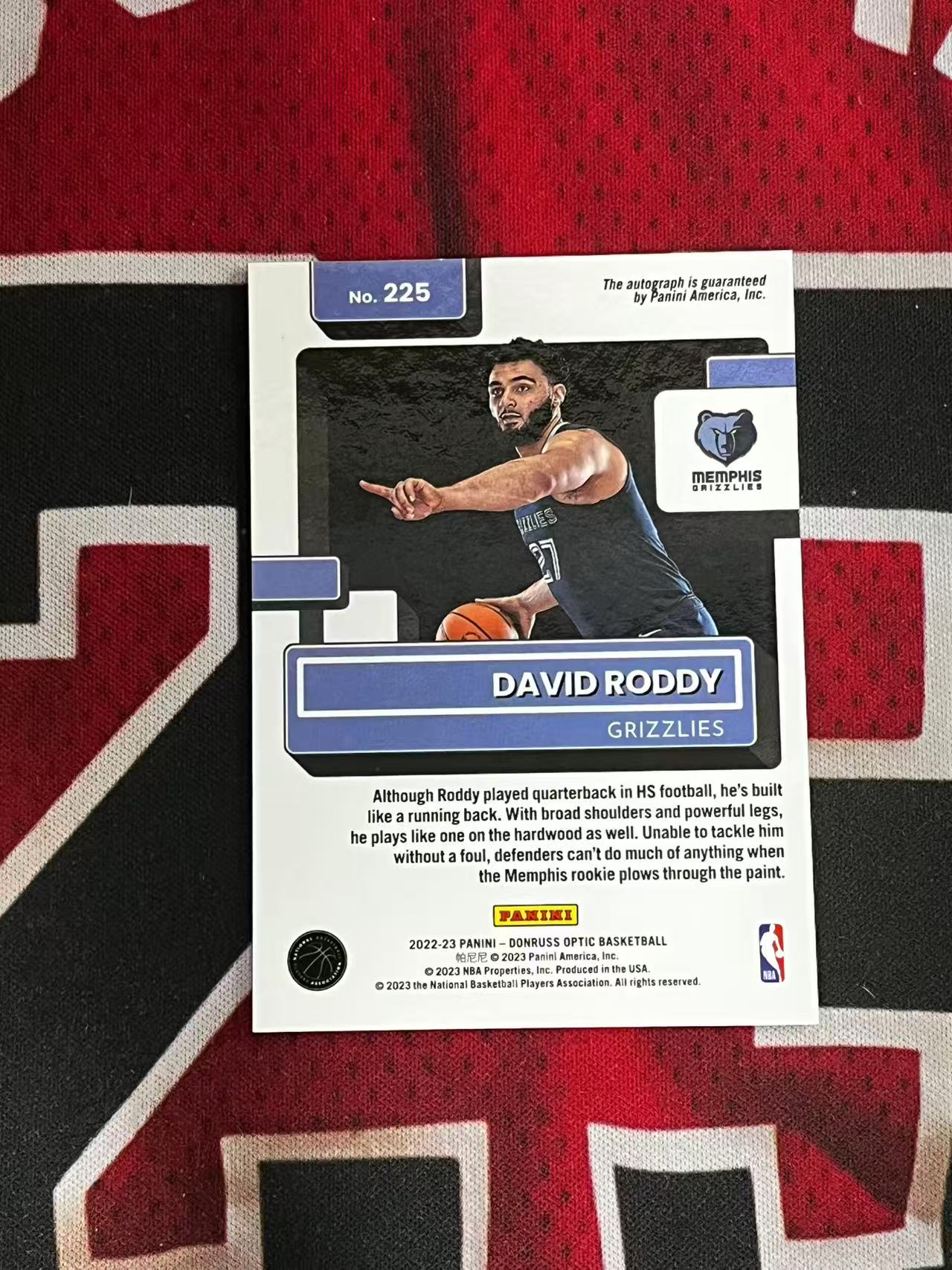 【接寄拍费率低至5%含卡淘手续费】2022-23 PANINI DONRUSS OPTIC 杜蕾斯系列 灰熊 新秀RC 大卫罗迪 签字卡 卡签 新秀签 专收凑套必备【烂臭嘴拍卖】