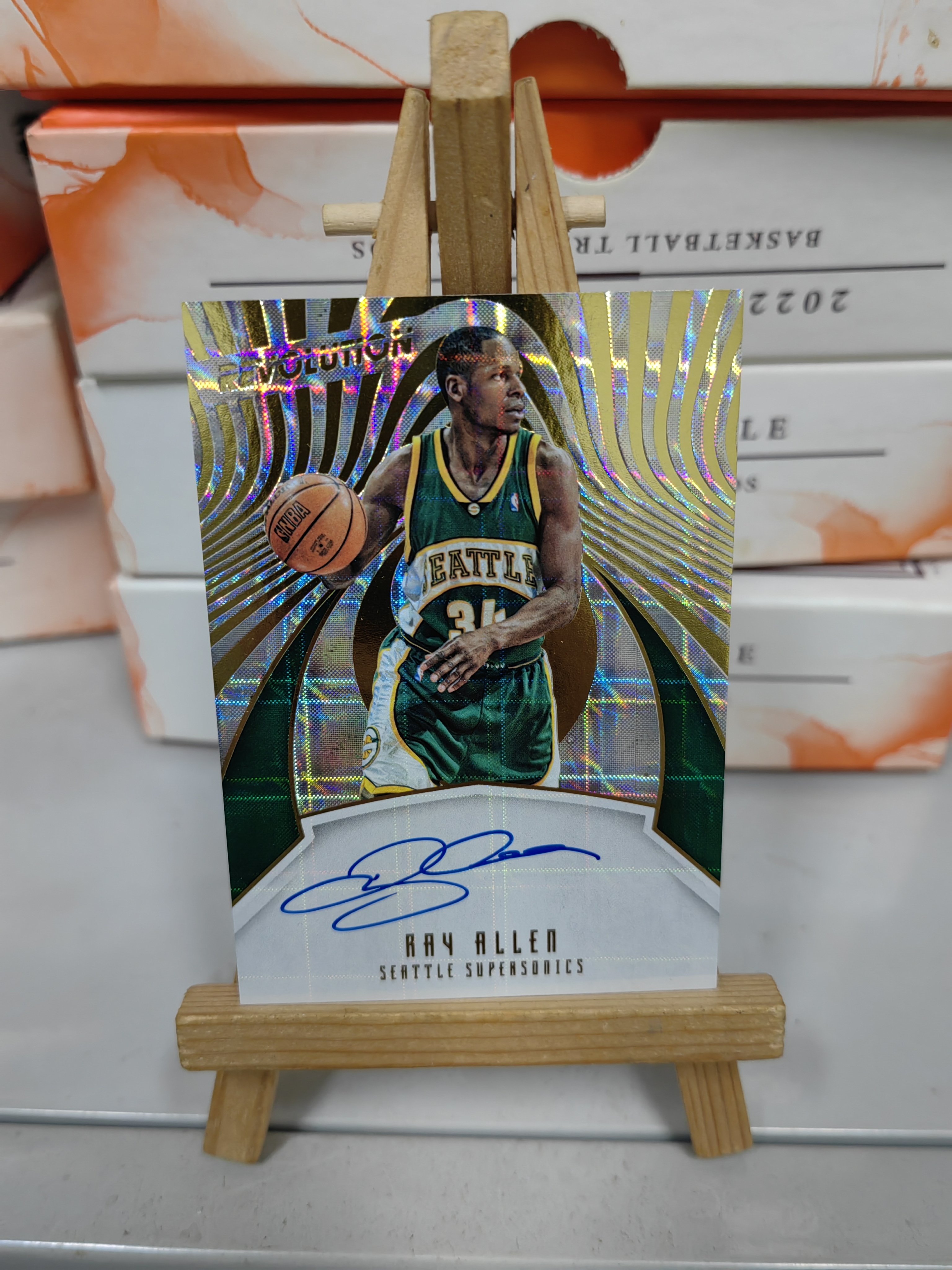 2016-17 Panini Revolution Ray Allen 【来福拍卖】革命 雷霆 雷阿伦 君子雷 签字 卡签 折射 卡品如图