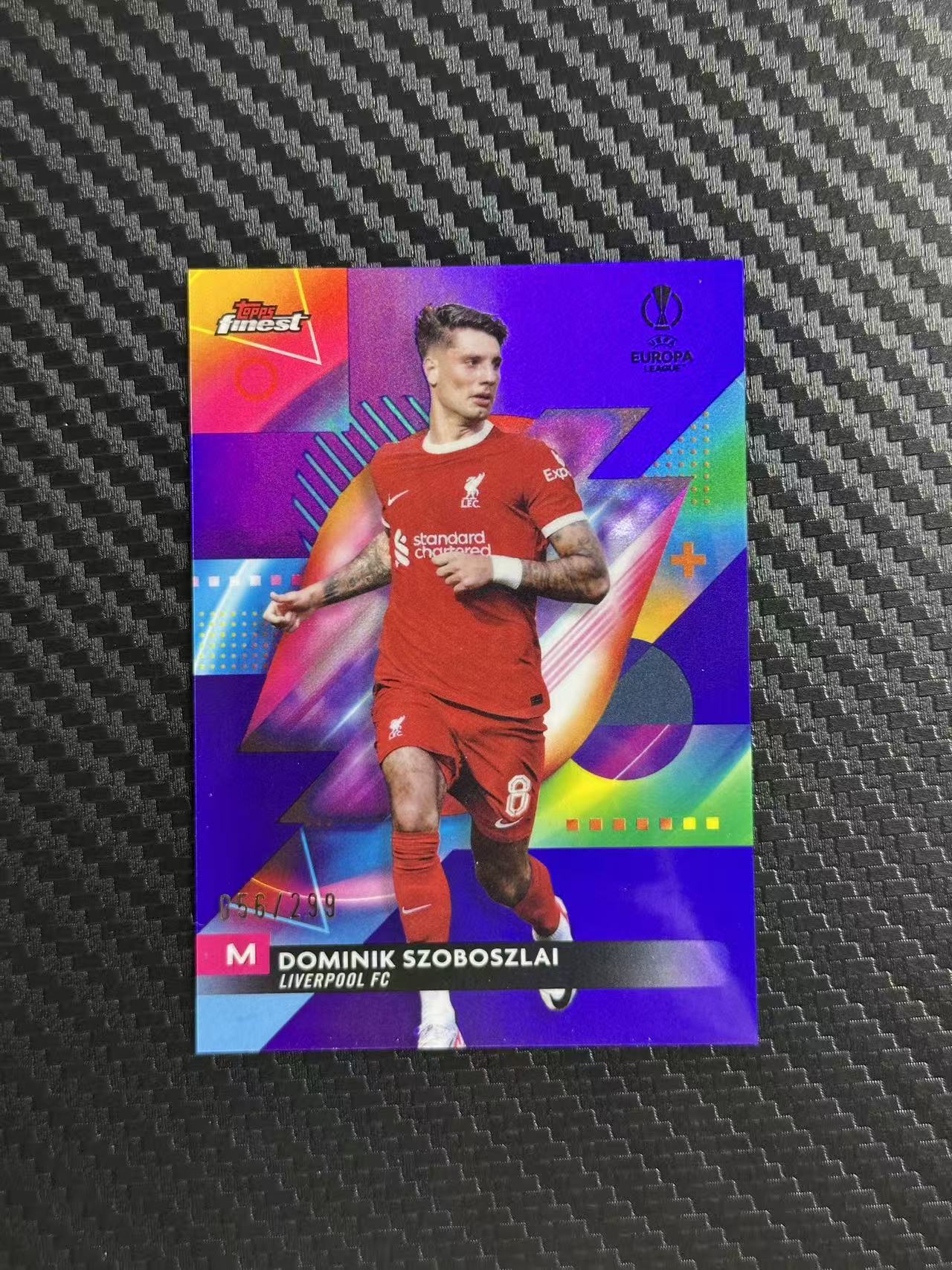 2024 Topps Finest Dominik Szoboszlai 欧冠 索博斯洛伊 利物浦 紫折 056/299编 卡品如图 拍前看描述