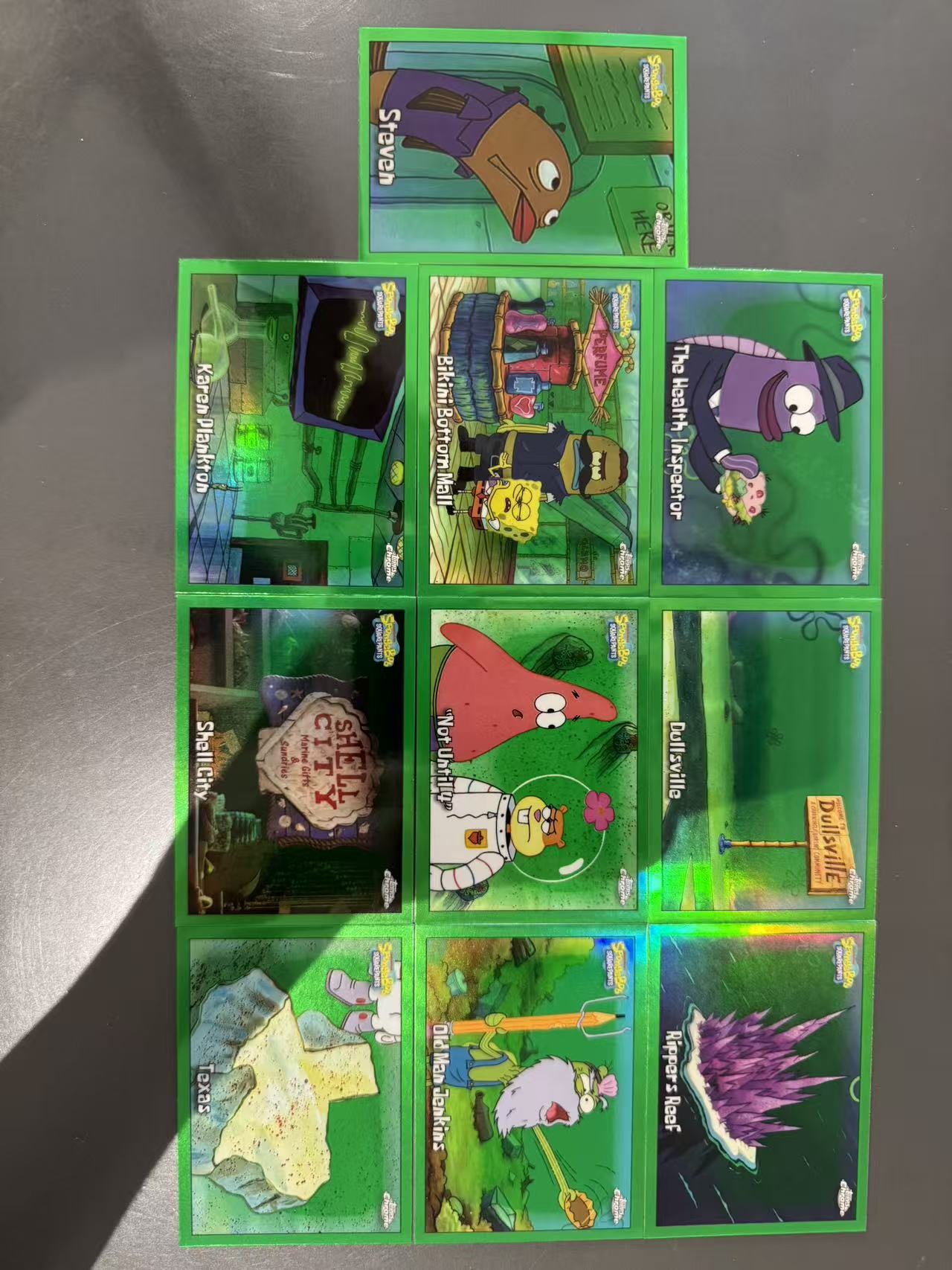 2025 Topps Chrome SpongeBob 25th 海绵宝宝 25周年 派大星 手雷独占 绿折 10张Lot 选图精美 卡品如图 收藏凑套