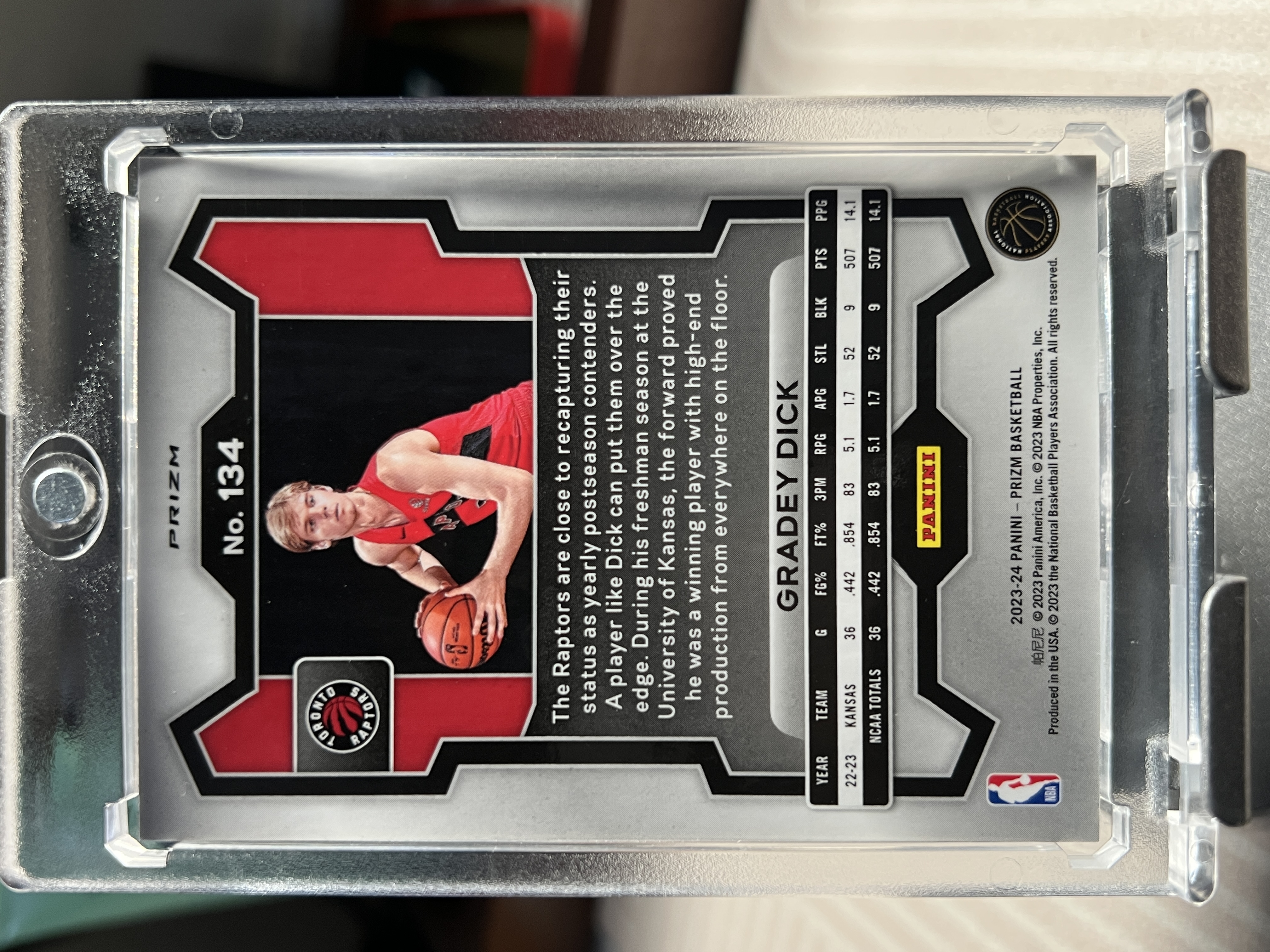 2023-24 Panini Prizm Gradey Dick RC 格雷迪 迪克 牛子哥 新秀 绿折 多伦多猛龙