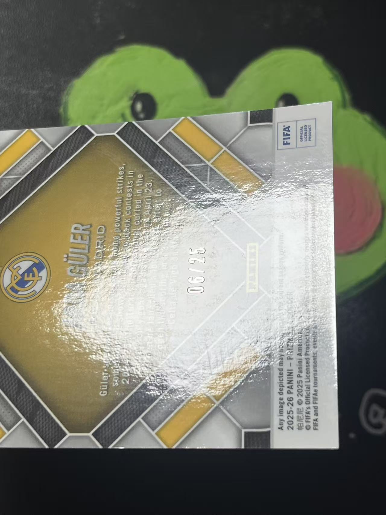 2025-26 Panini Prizm Arda Guler FIFAPRIZM 皇家马德里 居莱尔 25编 低编 橙折 特卡 微瑕如图【ZYP代拍】叽B