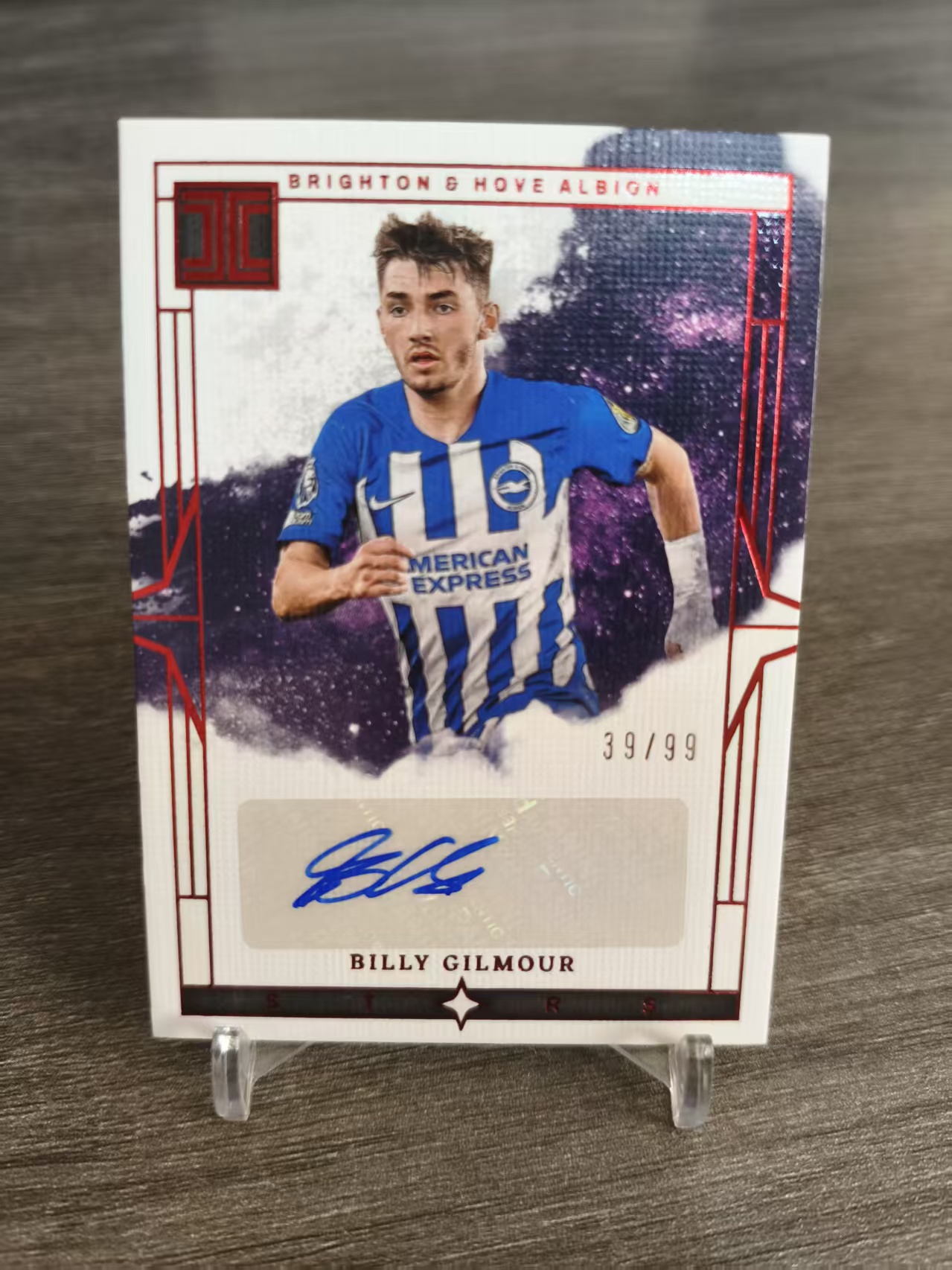 2023-24 Panini Impeccable Billy Gilmour 比利 吉尔摩 签字 99编 英超 小真金 布莱顿 卡品如图