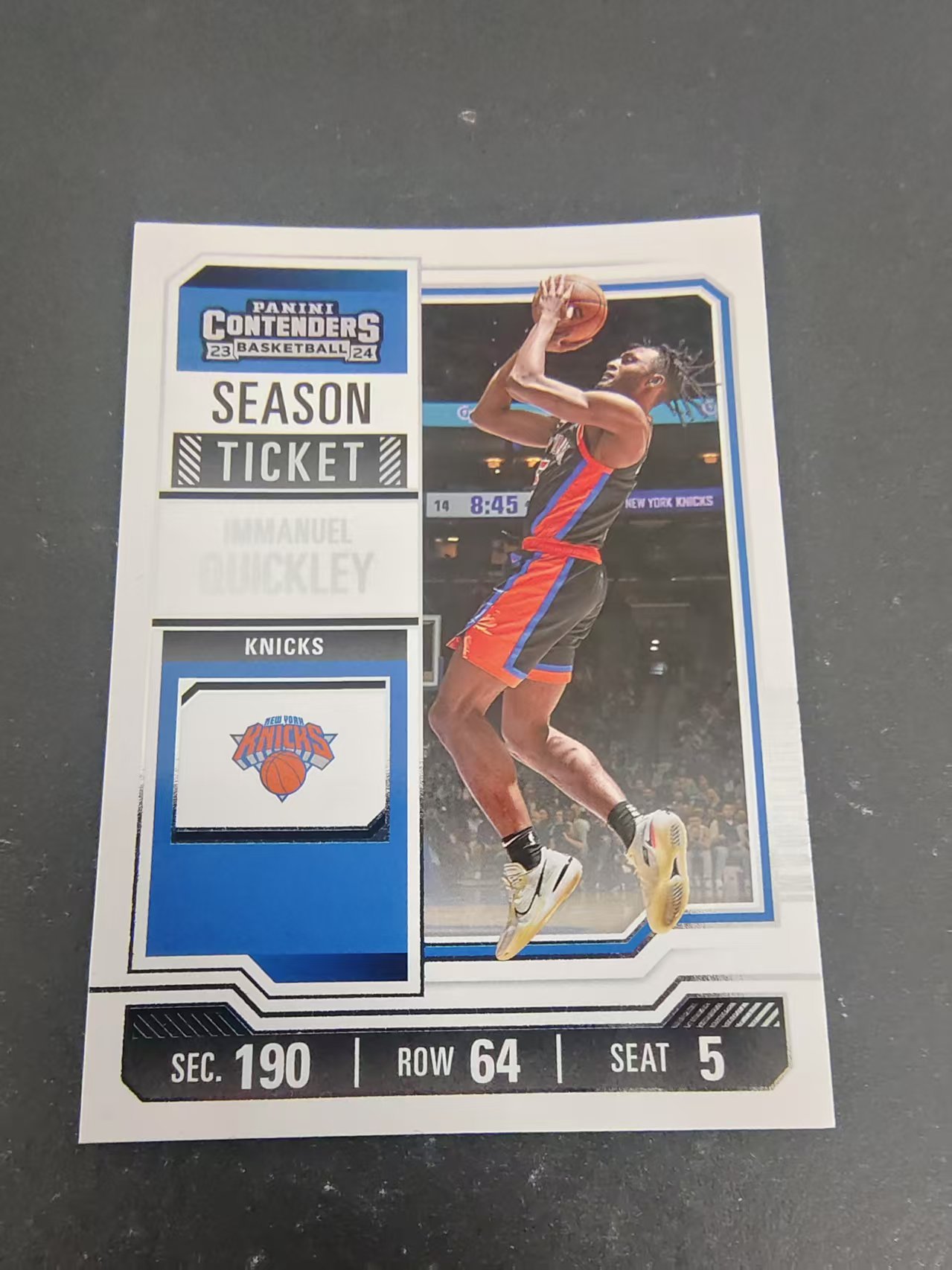 【可合并，不累计】2023-24 Panini Contenders Immanuel Quickley 奎克利 尼克斯 球票 边角瑕疵 #73