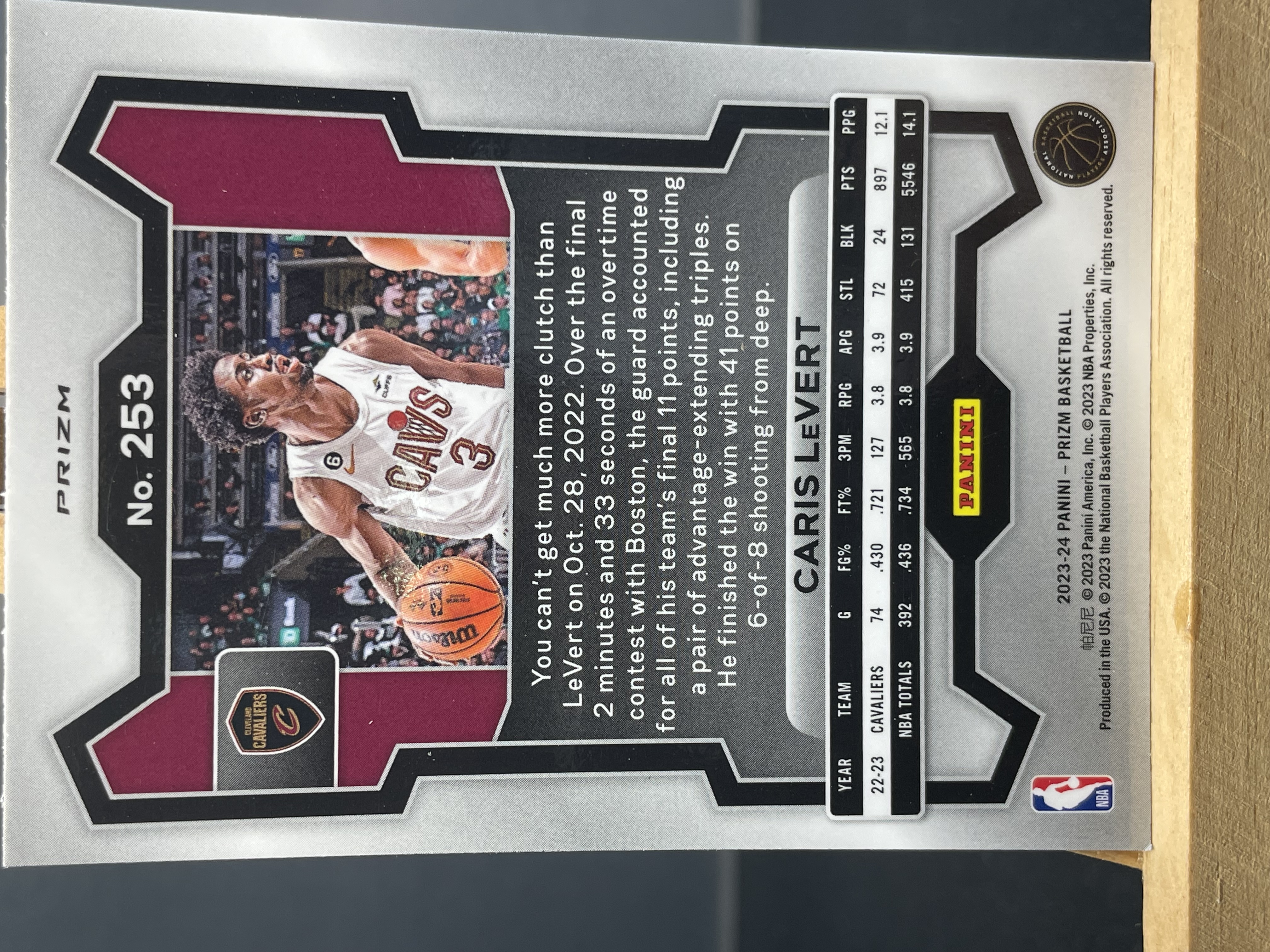 (B3) 2023-24 PANINI PRIZM Hyper折 卡里斯 勒弗特 骑士 实卡好看 收藏凑套必备 卡品如图 !!!