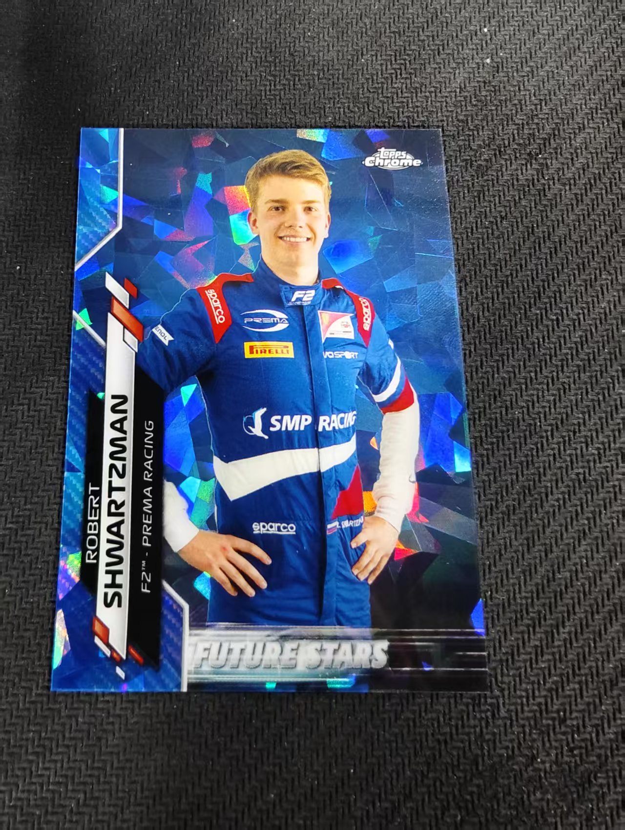 【汽水拍卖】2020 Topps Chrome Robert Shwartzman 元年 定妆 罗伯特 舒瓦兹曼 蓝宝石 碎冰折 边角瑕疵 #54