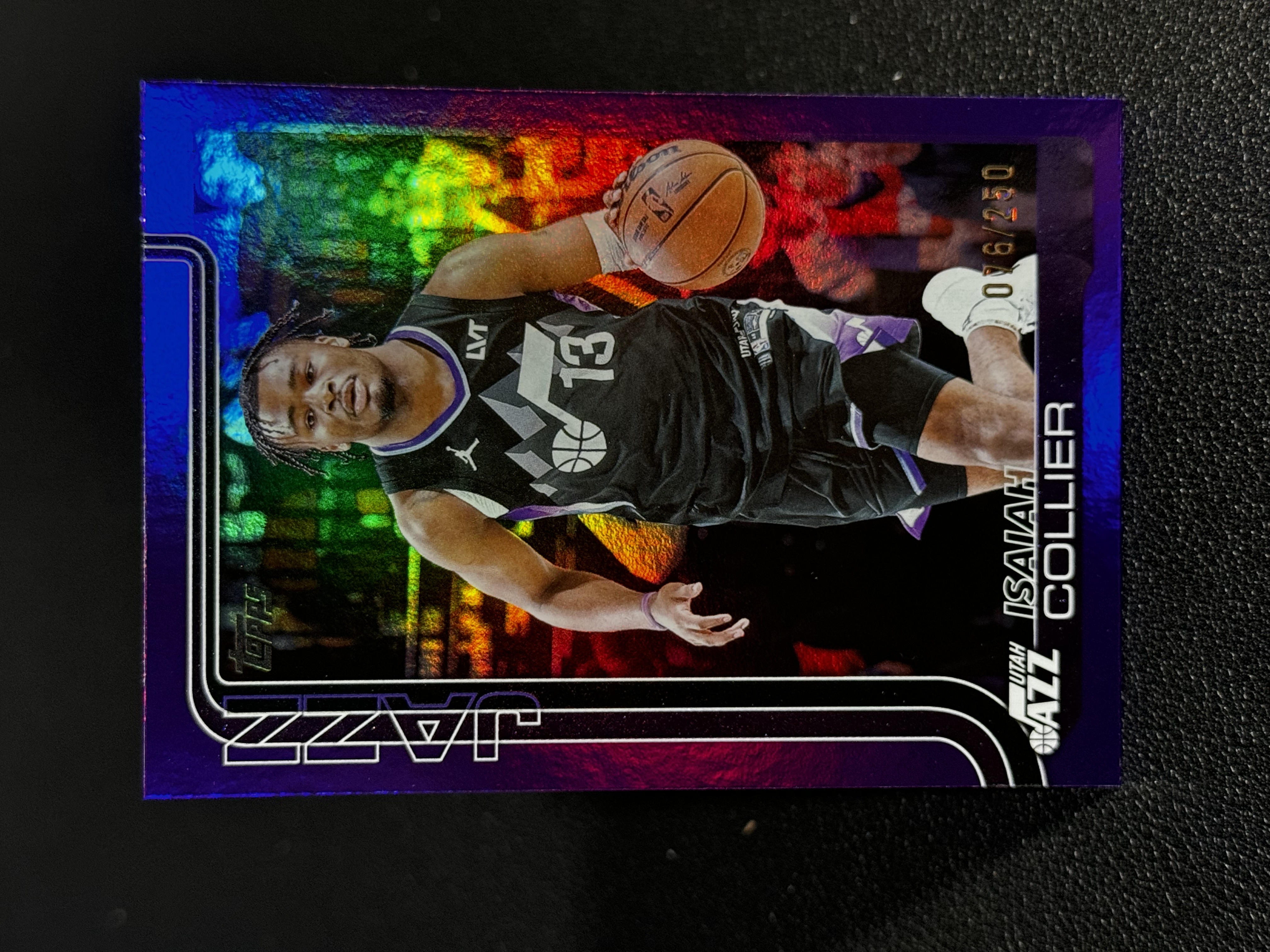 2025 Topps Chrome 篮球 元年 紫折 250编 爵士 以赛亚・科利尔 Isaiah Collier 潜力无限 LWLQ