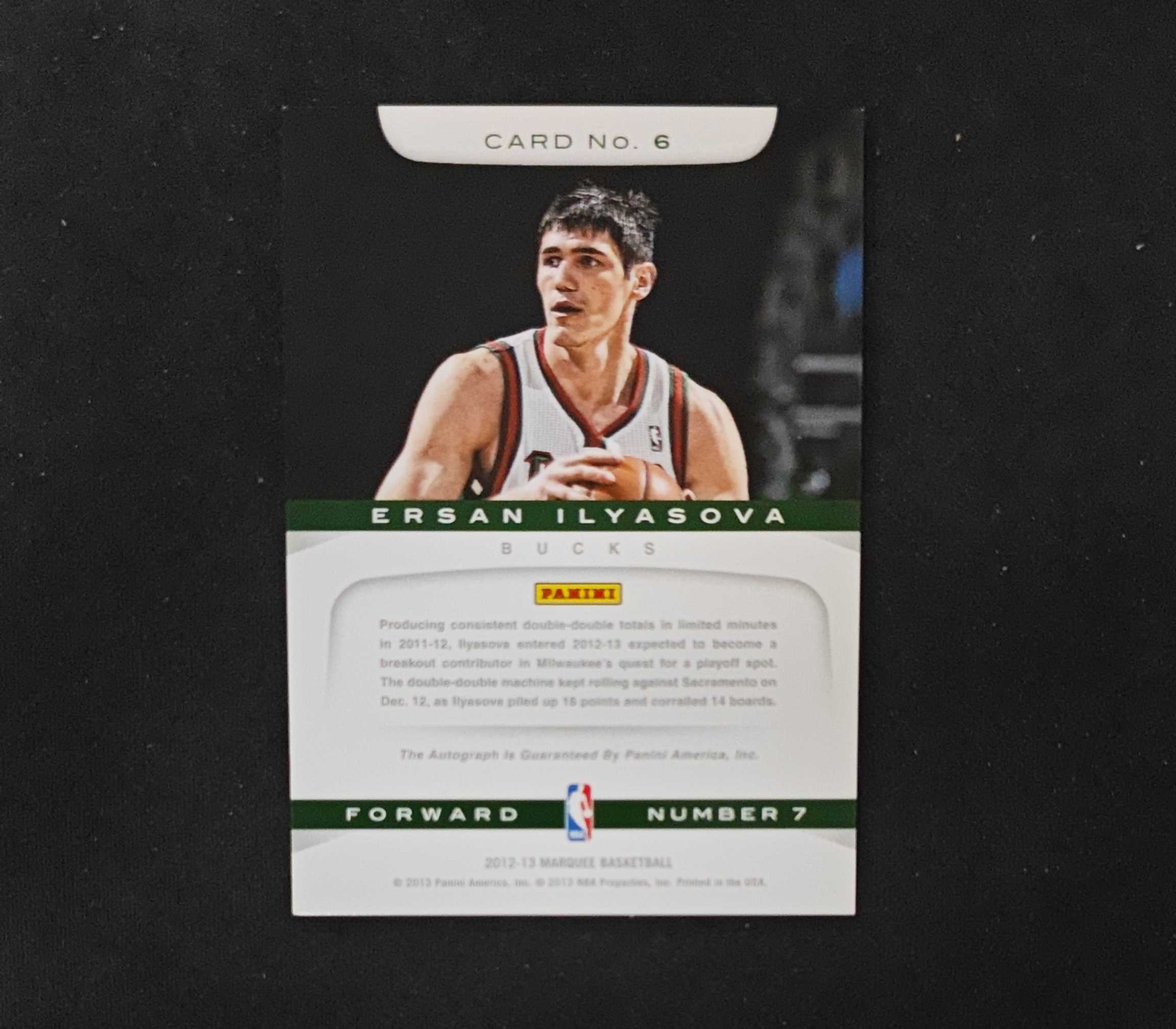 2012-13 Panini Marquee Ersan Ilyasova 【SC拍卖】马奎 雄鹿 伊利亚索瓦 签字 收藏必备(易老板)