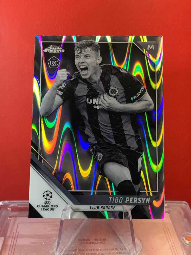 (老末精品代拍) 2022 Topps Chome Tibo Persyn RC 布鲁日 蒂博 佩尔辛 新秀 欧冠TC 变形虫折 顺丰寄付 免费代拍 E27