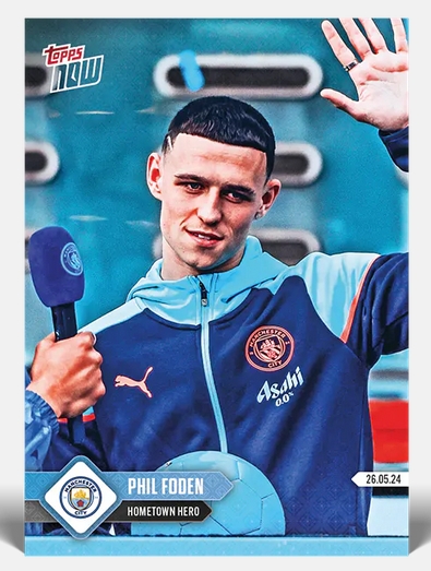 【飞哥拍卖】topps NOW 英超冠军 曼城 夺冠游行庆典时刻 福登 Phil Foden base 只发顺丰特快寄付看描述 HH 卡淘