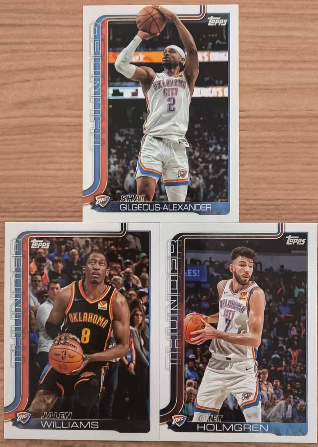 2025 Topps Flagship 亚历山大 sga 切特 霍姆格伦 杰伦 威廉姆斯 雷霆三少 base 凑套