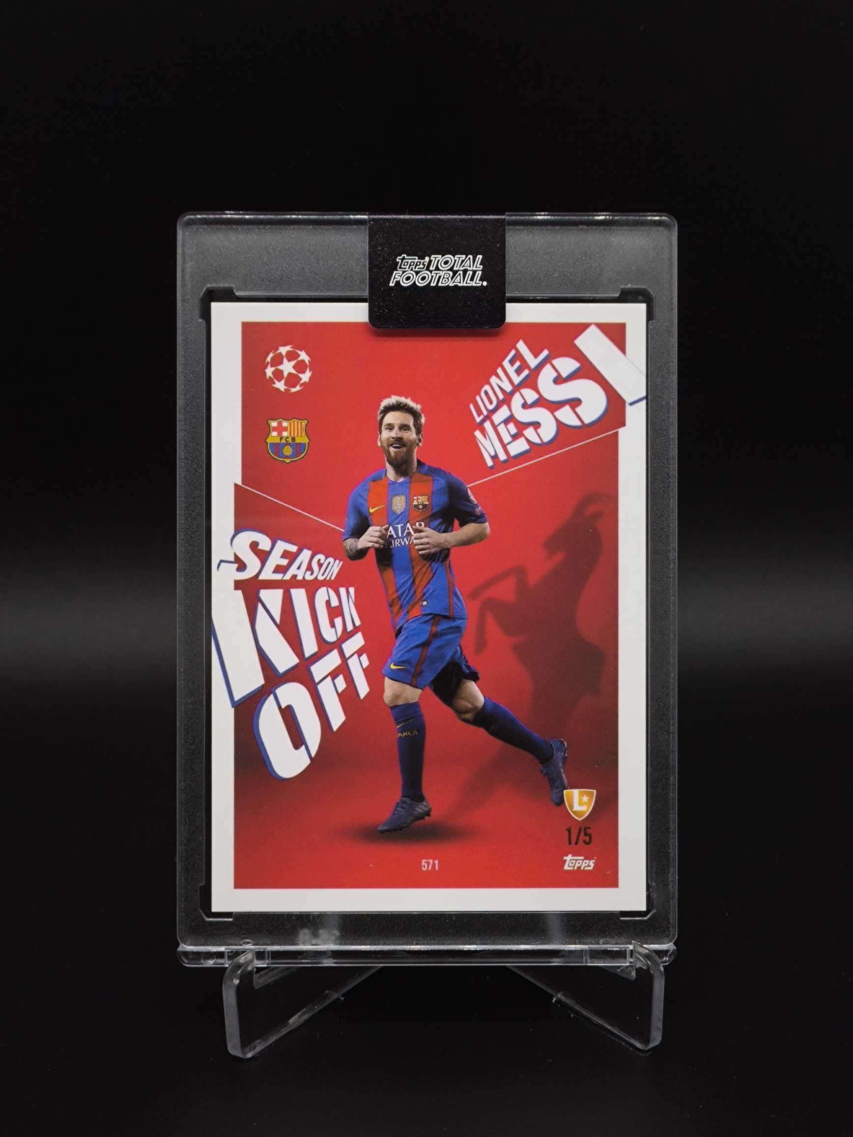 2025-26 Topps Total Football Lionel Messi 利昂内尔・梅西 梅球王 GOAT 巴塞罗那 阿根廷 1/5首编 TTF 原封砖