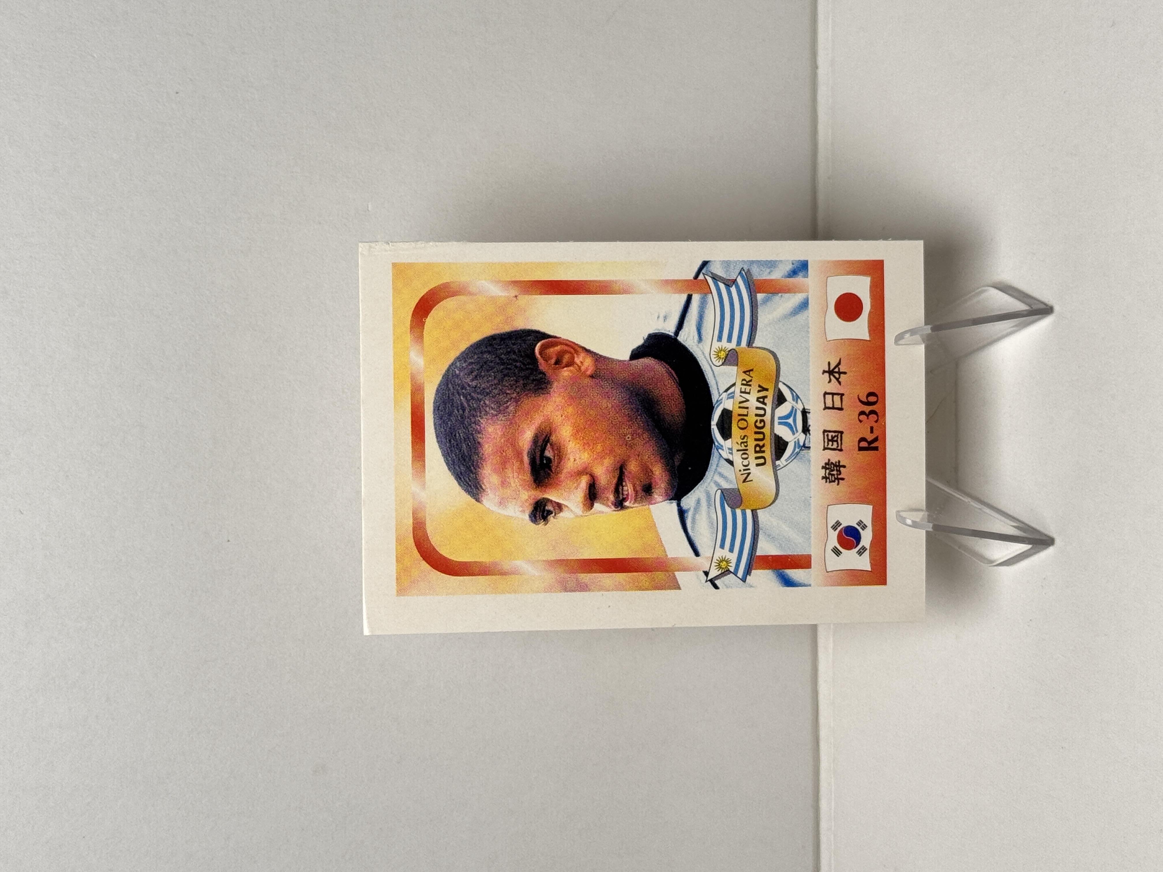 2002 Paper Toys World Cup Nicolas Olivera 尼古拉斯 奥利维拉 乌拉圭 日韩世界杯 贴纸 稀有老贴纸 实卡精美 收藏必备 卡品如图 【星爷代拍】川川