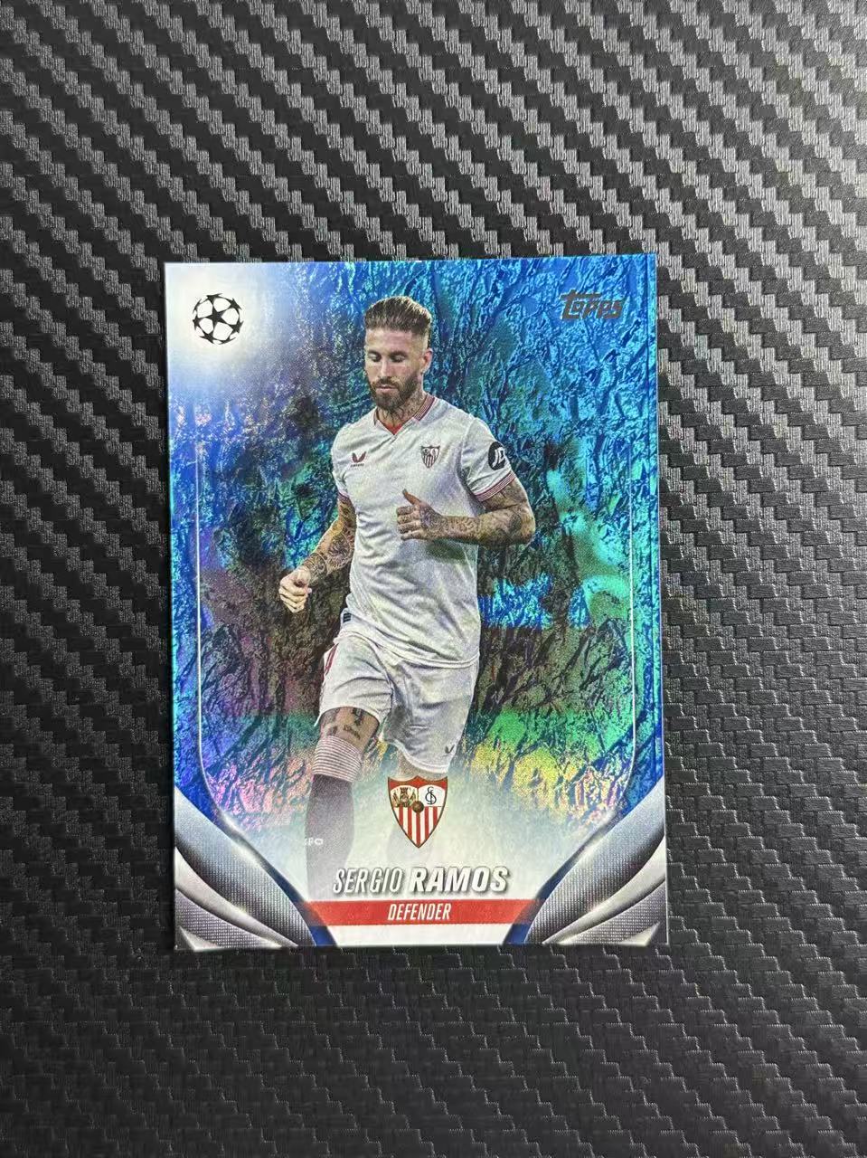 2024 Topps UCC Sergio Ramos 欧战 龙年 碧玉 塞维利亚 拉莫斯 蓝玉折 112/175编 卡品如图 拍前看描述