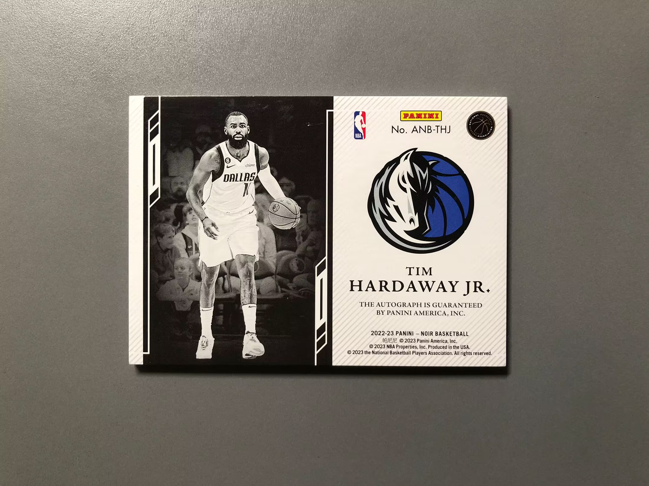 2022-23 Panini Noir Tim Hardaway Jr. 蒂姆·哈达威 独行侠 签字 卡签 Noir Auto 99编 实卡好看 卡品如图 可累计 OS009【诚接代卖】
