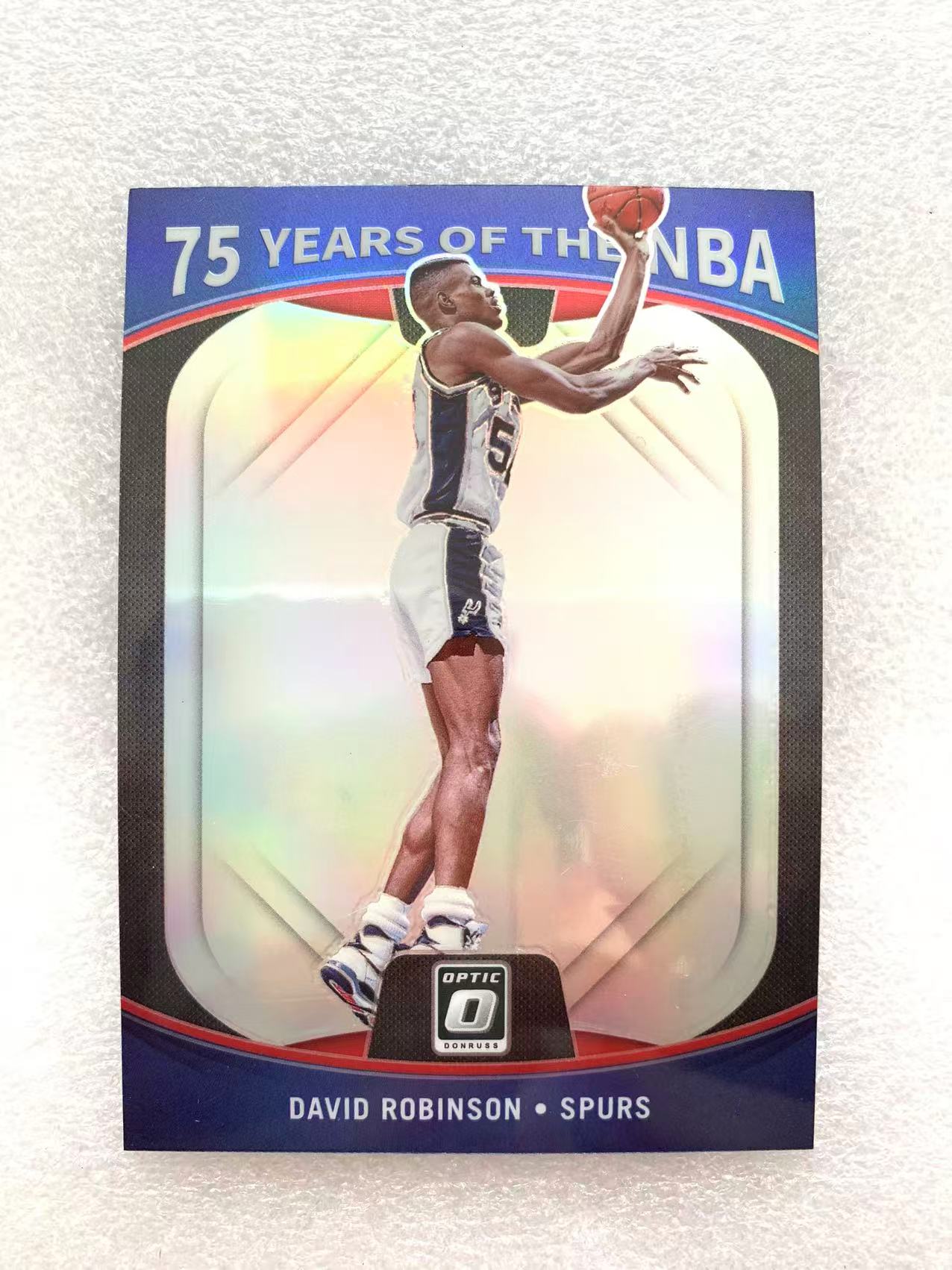 2021-22 Panini OPTIC David Robinson OP 银折 大卫罗宾逊 马刺 NBA 75周年 篮 折射 卡品如图