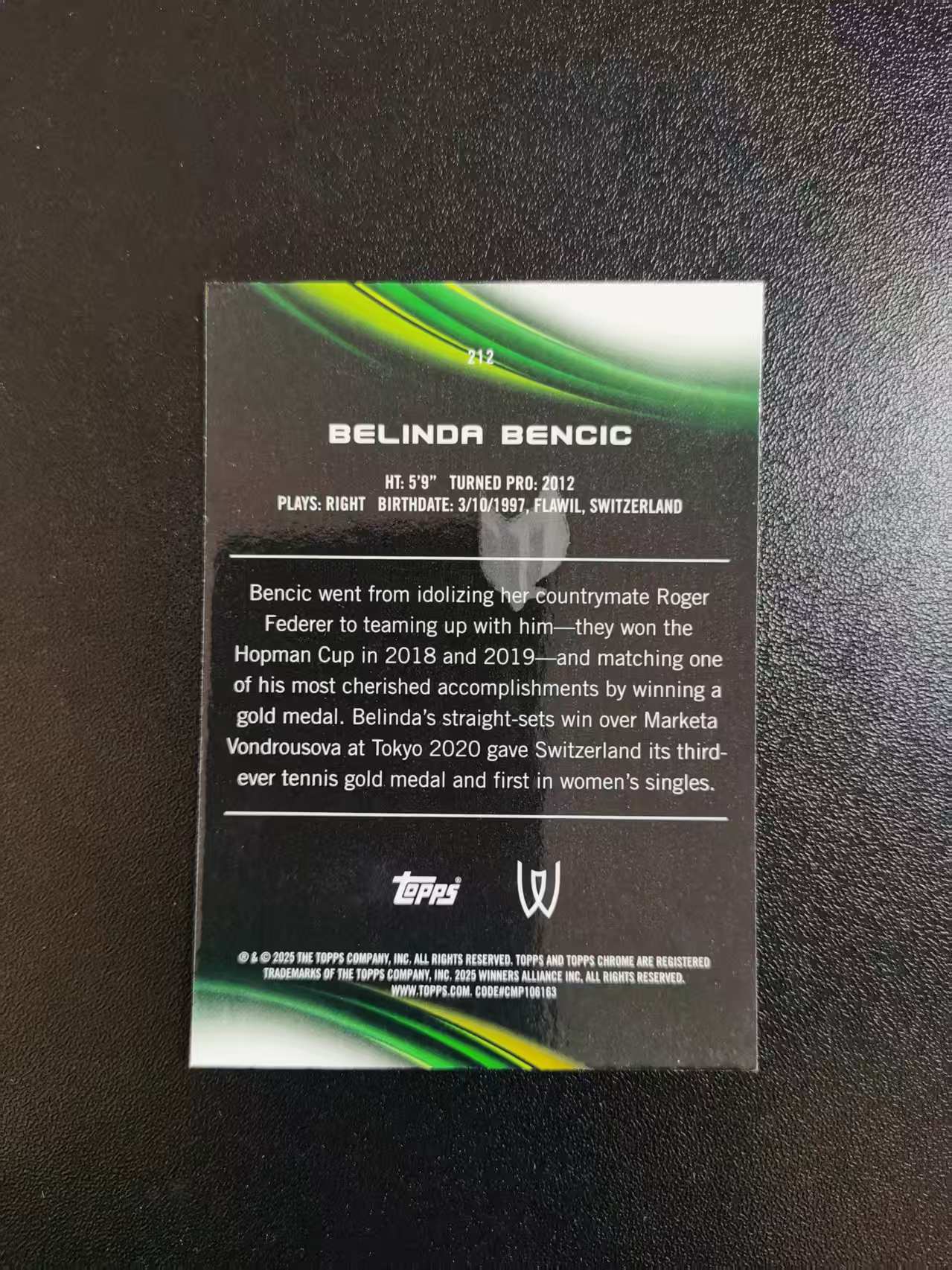 2025 Topps Chrome Belinda Bencic 贝琳达本西奇 TC网球 折射 收藏凑套 卡品如图 免费代拍AKR
