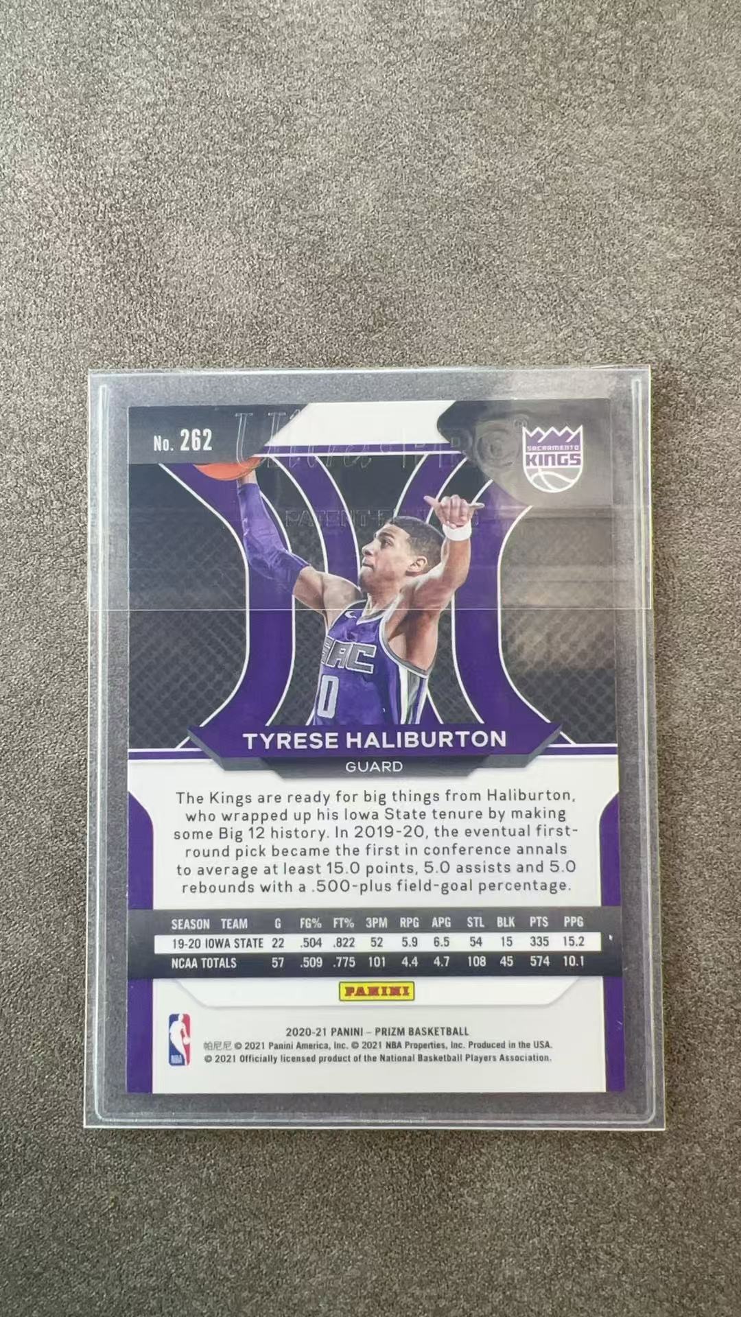 6593【330球星卡实体店代卖】2020-21 帕尼尼 PRIZM 泰里斯 哈利伯顿 Tyrese Haliburton 国王 新秀RC base 仅顺丰寄付(UK23)