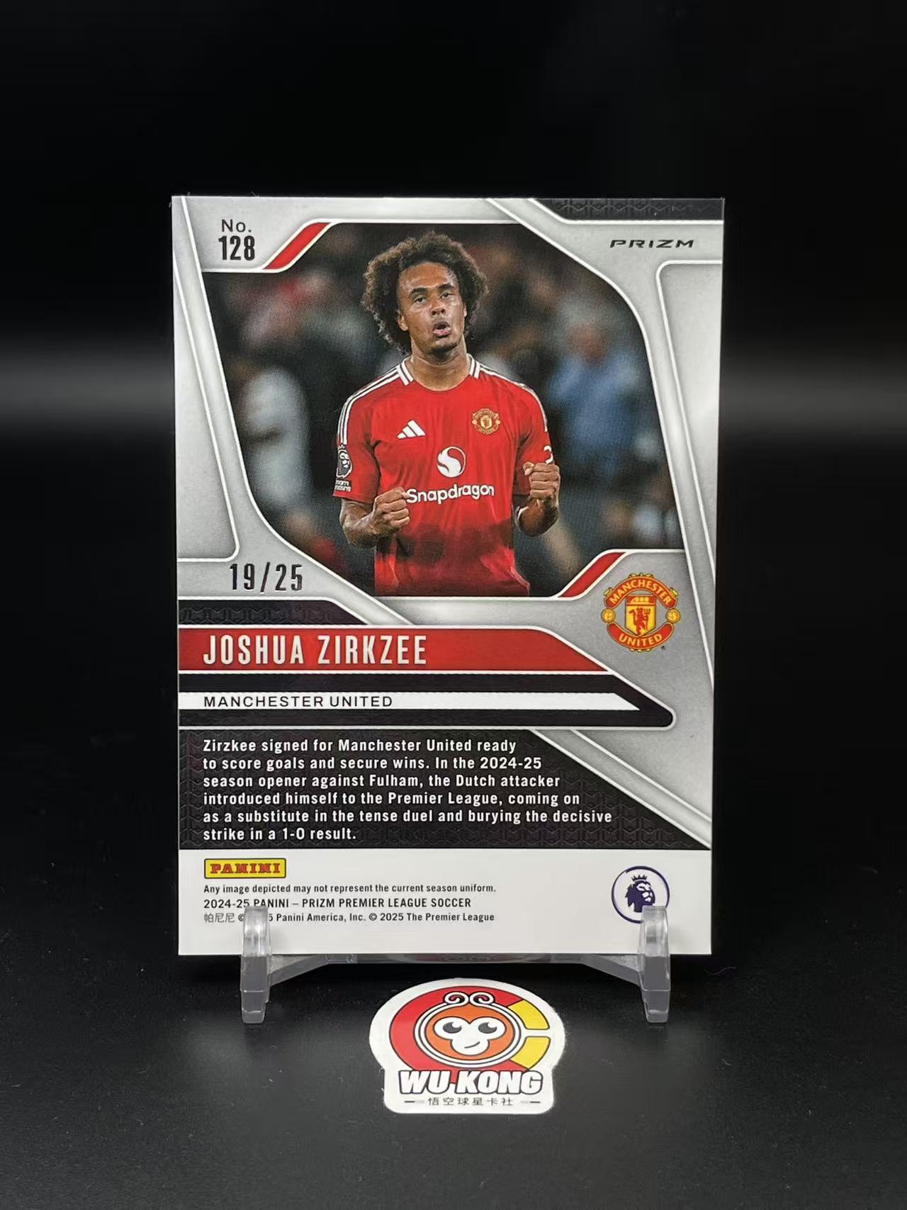 2024-25 Panini Prizm Joshua Zirkzee 英超PZ 齐尔克泽 /25编 低编 圈圈折 曼联 前锋 实卡精美 值得收藏 投资必备【悟空拍卖】wd