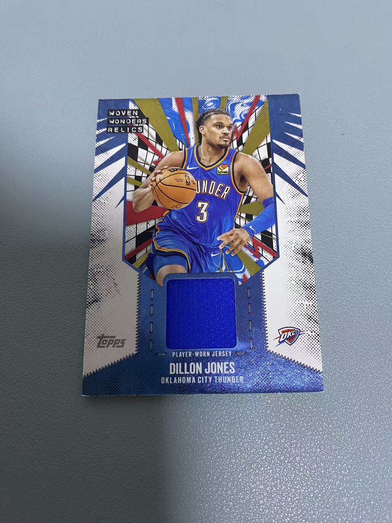 2025 Topps Topps Dillon Jones 【白昼拍卖预付90%】雷霆 狄龙 琼斯 雷霆 小窗 球衣物料 卡品如图 嗣赐