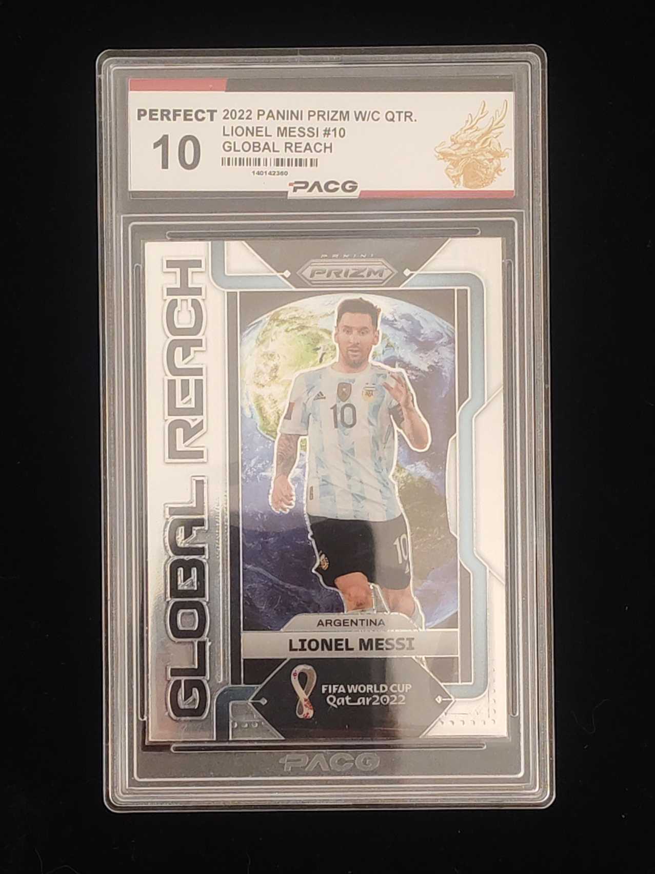 2022 Panini Prizm Lionel Messi 2022 世界杯 阿根廷 巴萨 巴黎 球王 梅西 全球影响力特卡 满分评级 卡品如图 收藏必备