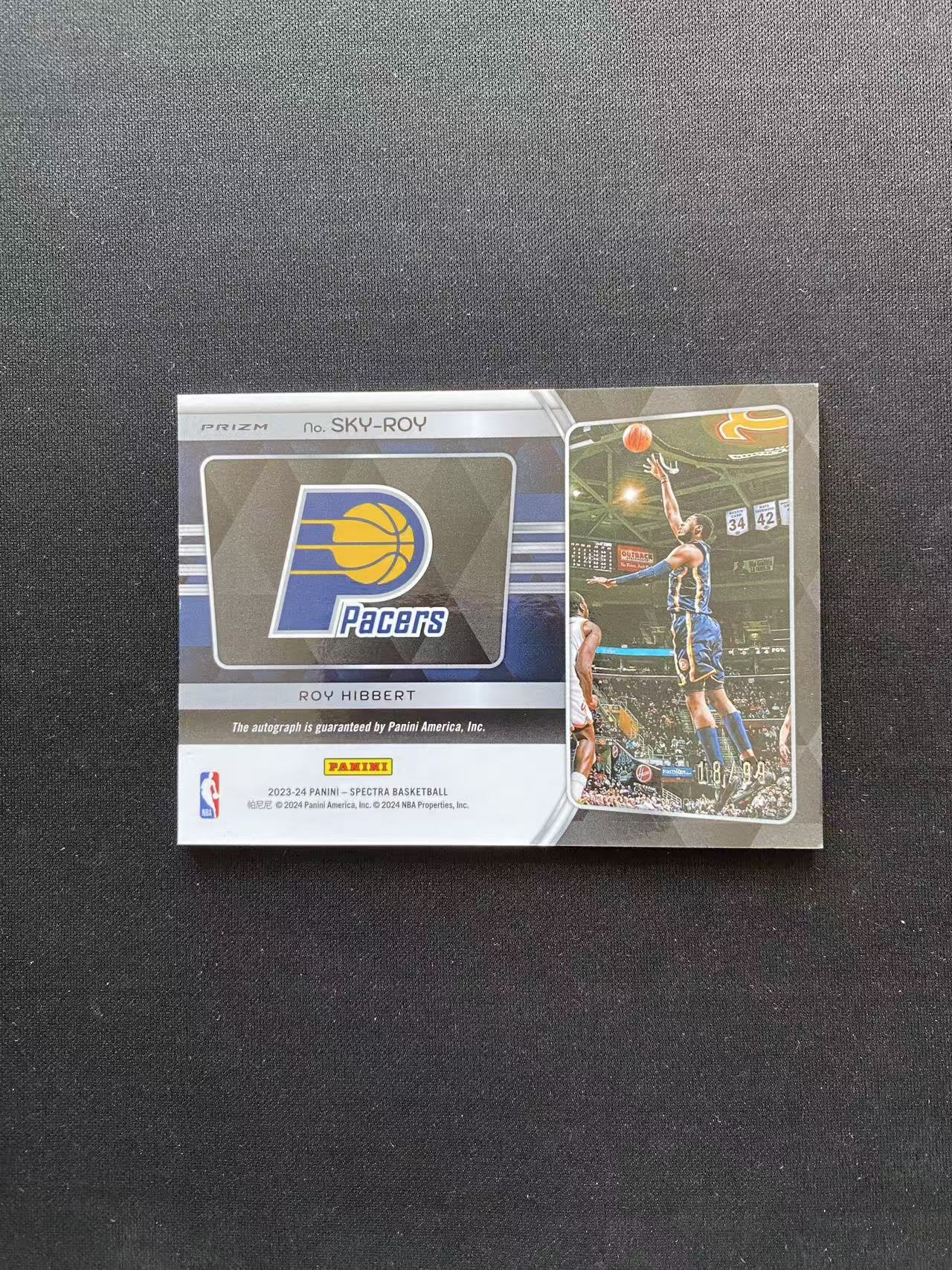 2023-24 Panini spectra ROY HIBBERT 步行者 罗伊 希伯特 光谱 99编 签字 飞升签 银折【king#38】瑕疵如图