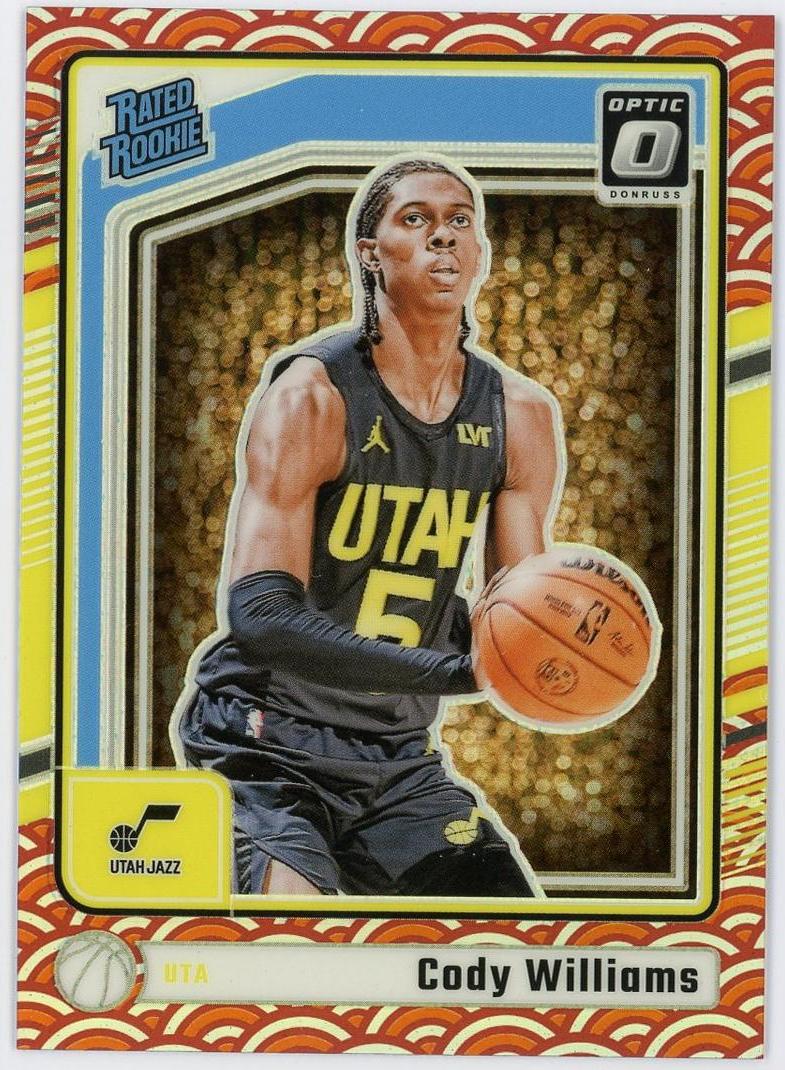 2024-25 Panini Optic Cody Williams RC 科迪威廉姆斯 新秀 大比例 祥云折 折射 爵士 老九 卡品如图 1BL6/11.12