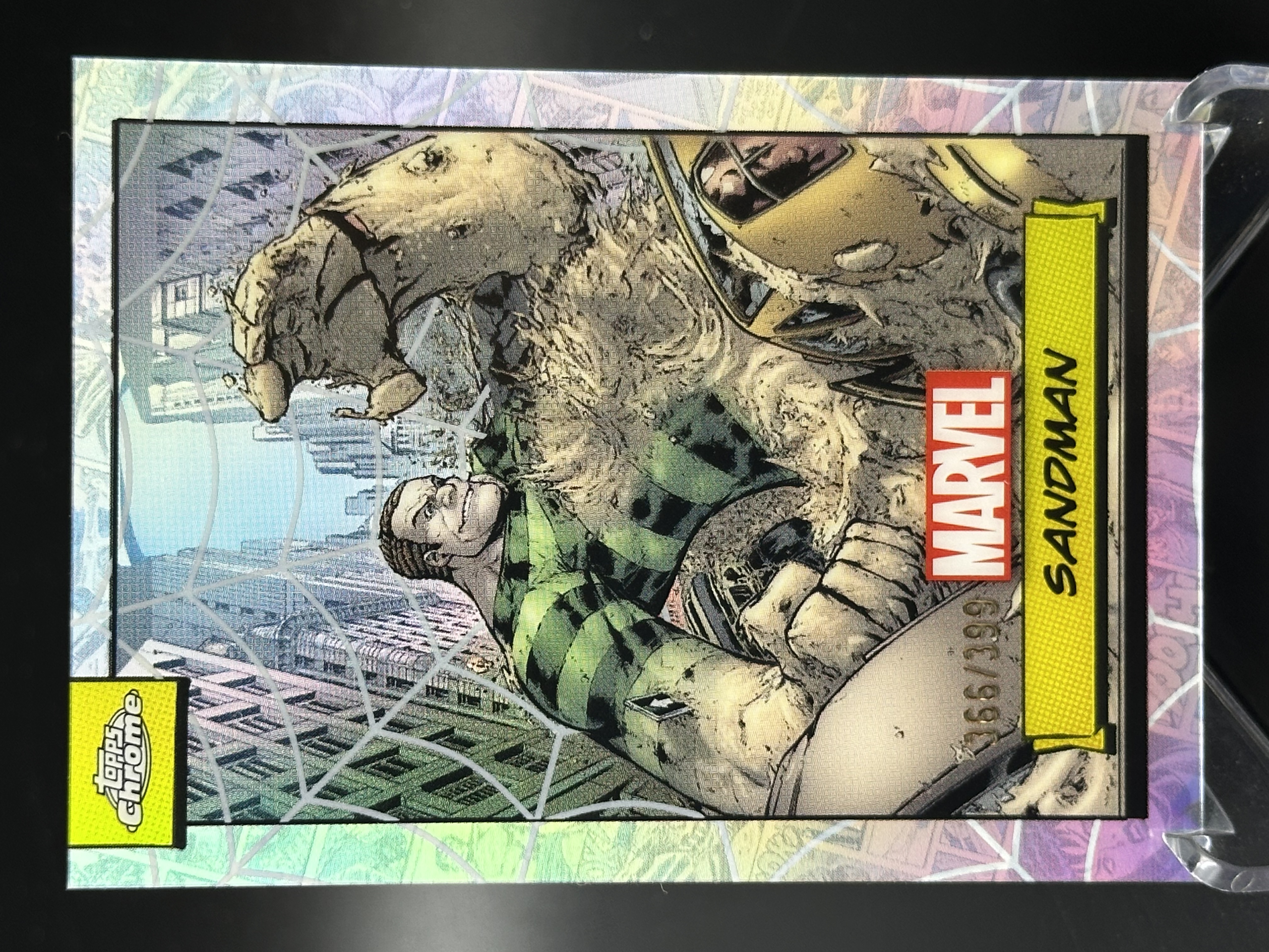 2023 Topps Marvel (MCU) sandman 【小黄拍卖】漫威 tc 沙人 银折 366/399编「SHM」