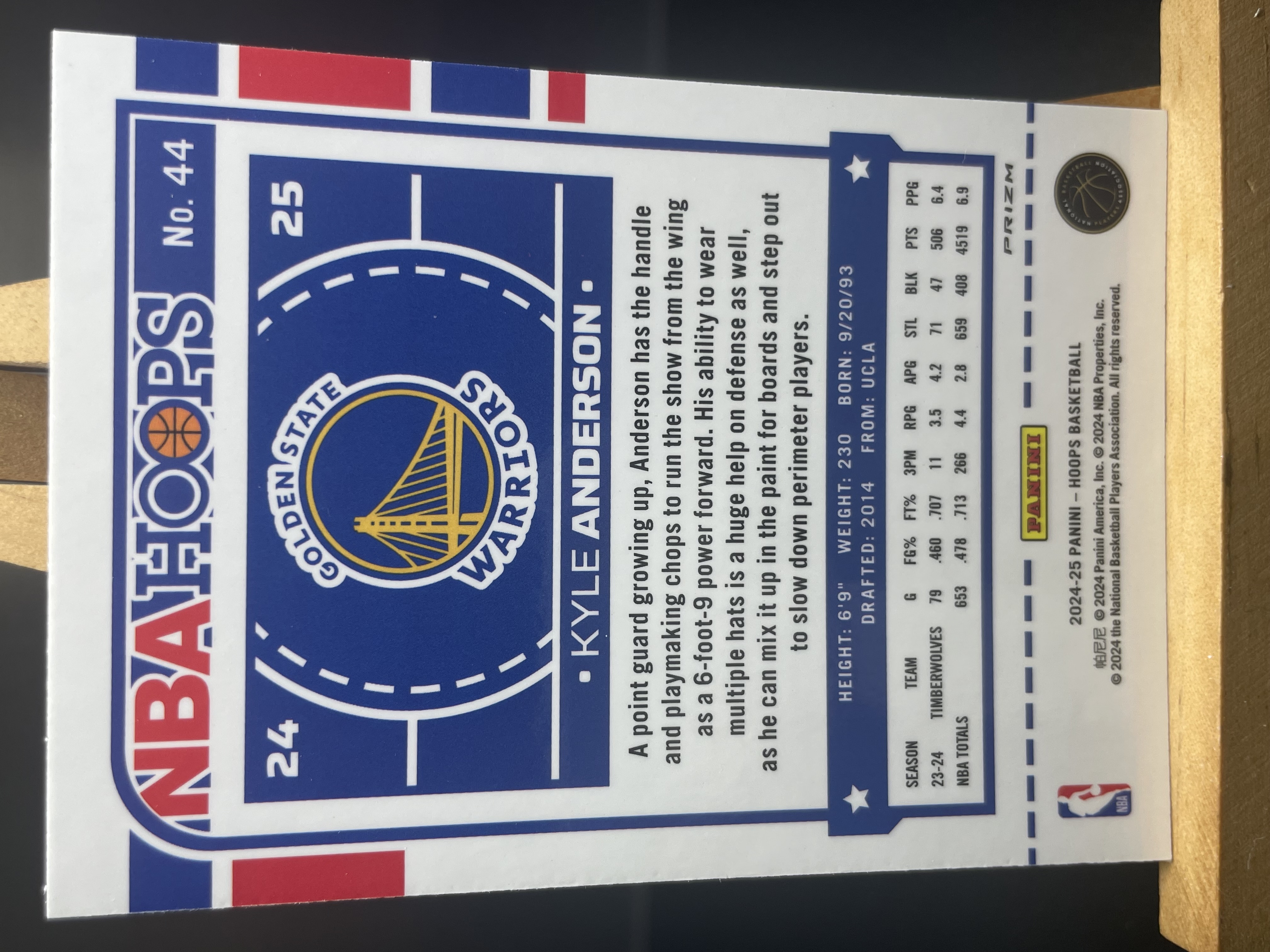 (A5) 2024-25 PANINI HOOPS 银折 李凯尔 勇士 近期大热球星 收藏凑套必备 卡品如图 !!!