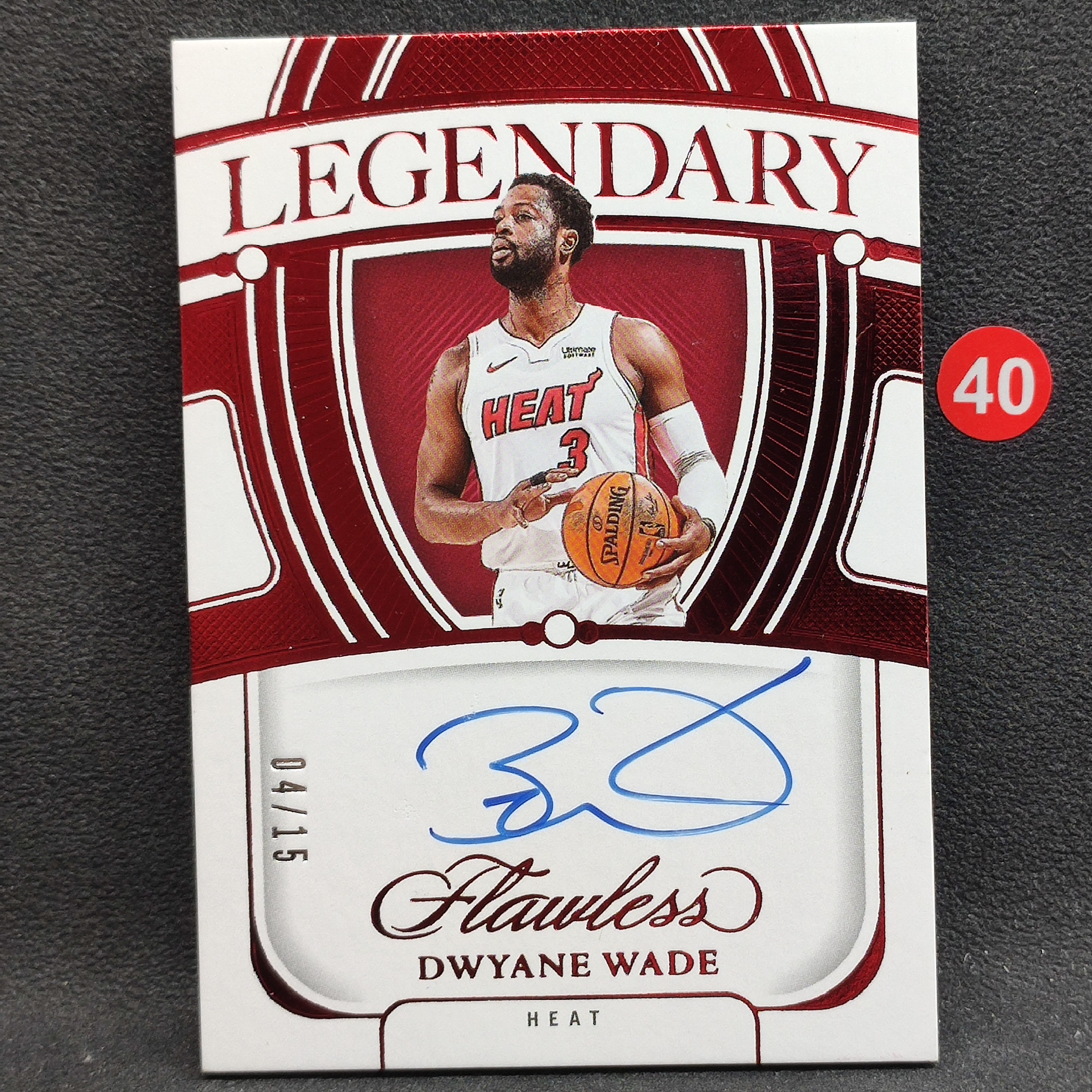 【大腿代卖精品】Dwyane Wade 德怀恩韦德 2023-24 Flawless 手提 /15编带编限量 签字 签名 卡签 红平行 热火队 ...