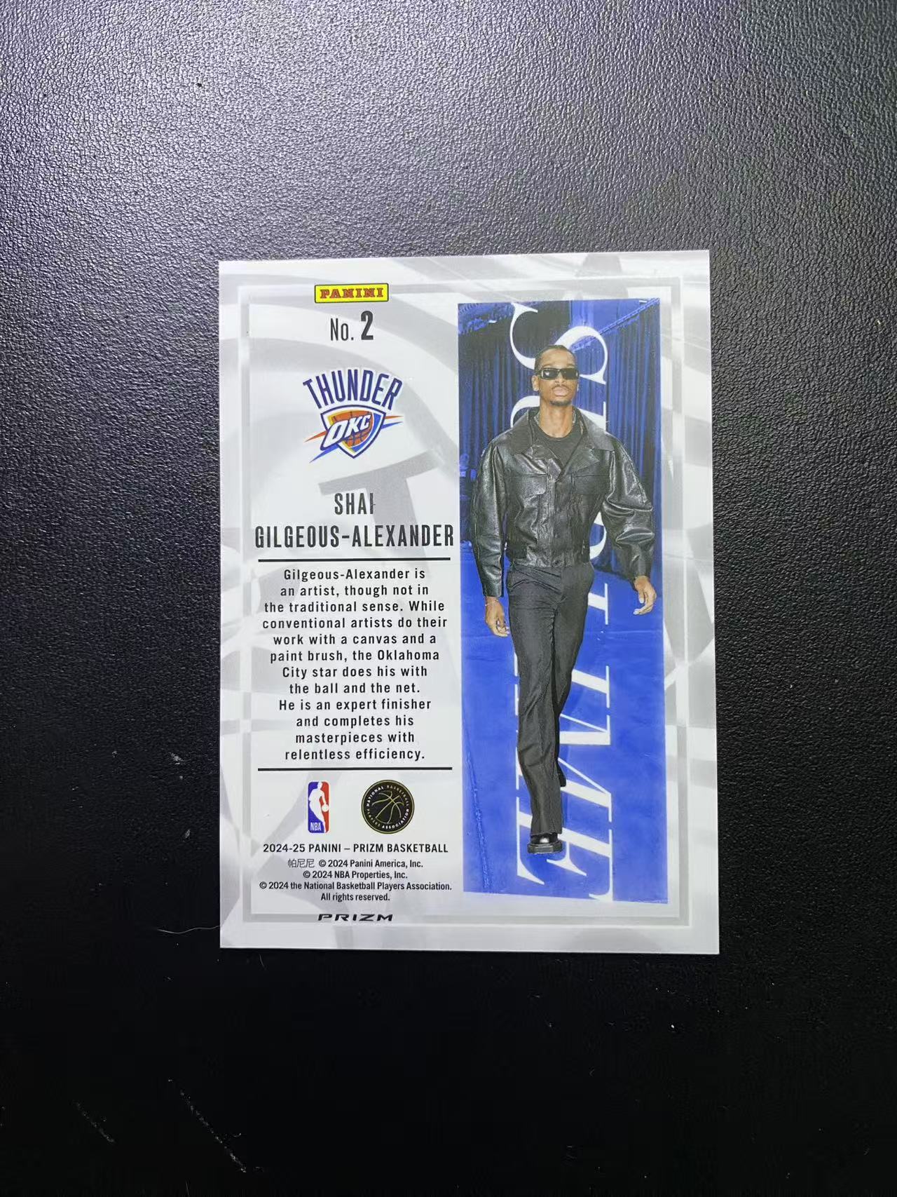 2024-25 Panini Prizm Shai Gilgeous-Alexander 雷霆 SGA 亚历山大 pz 大比例 走秀 崇高 特卡 折射 卡品如图 值得收藏 季
