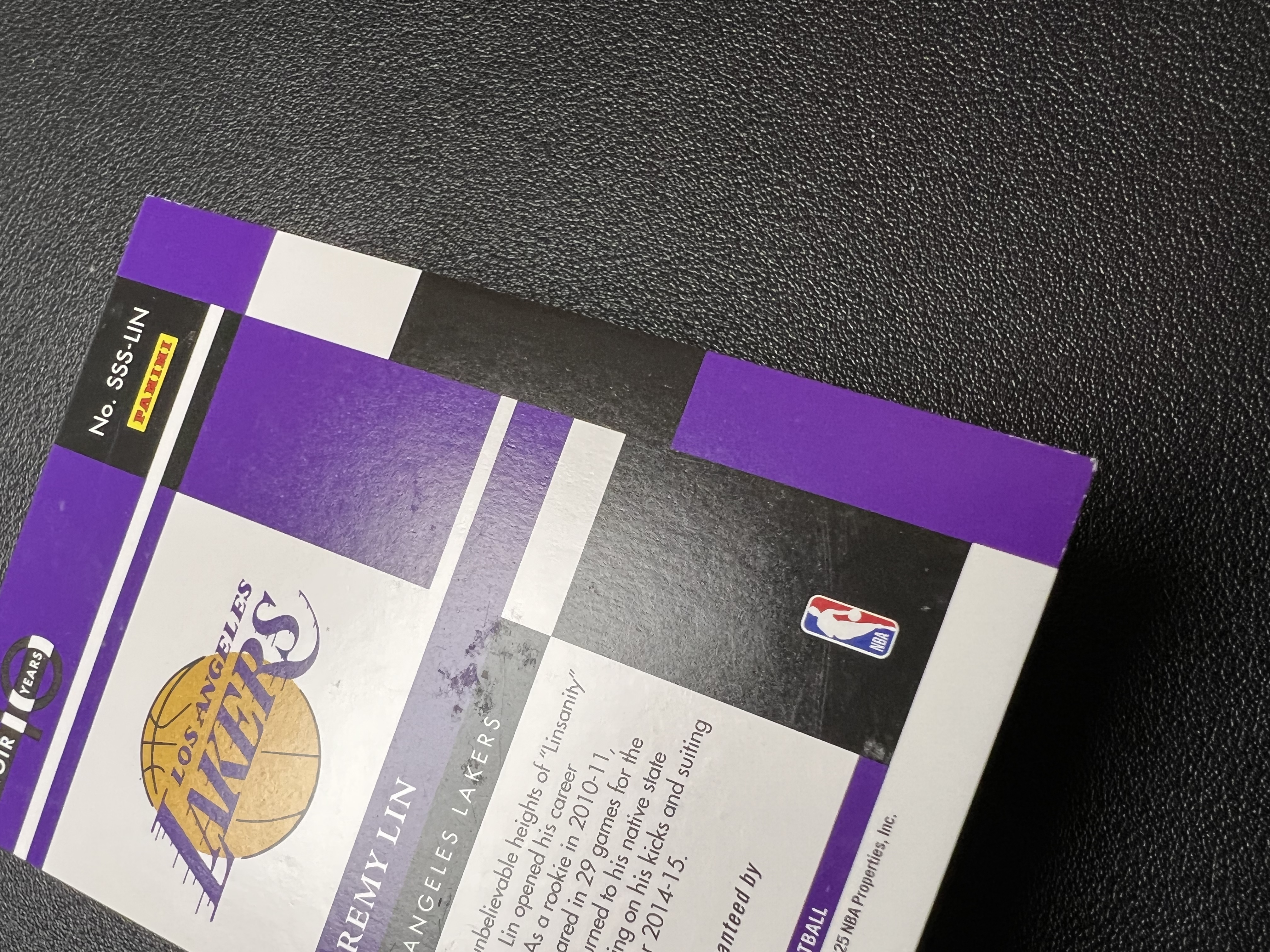 2024-25 Panini Noir Jeremy Lin 【星佑代卖】诺尔 湖人 林书豪 签字 卡签 鞋灯签 99编 唯一平行 系列hit 微瑕如图 樊