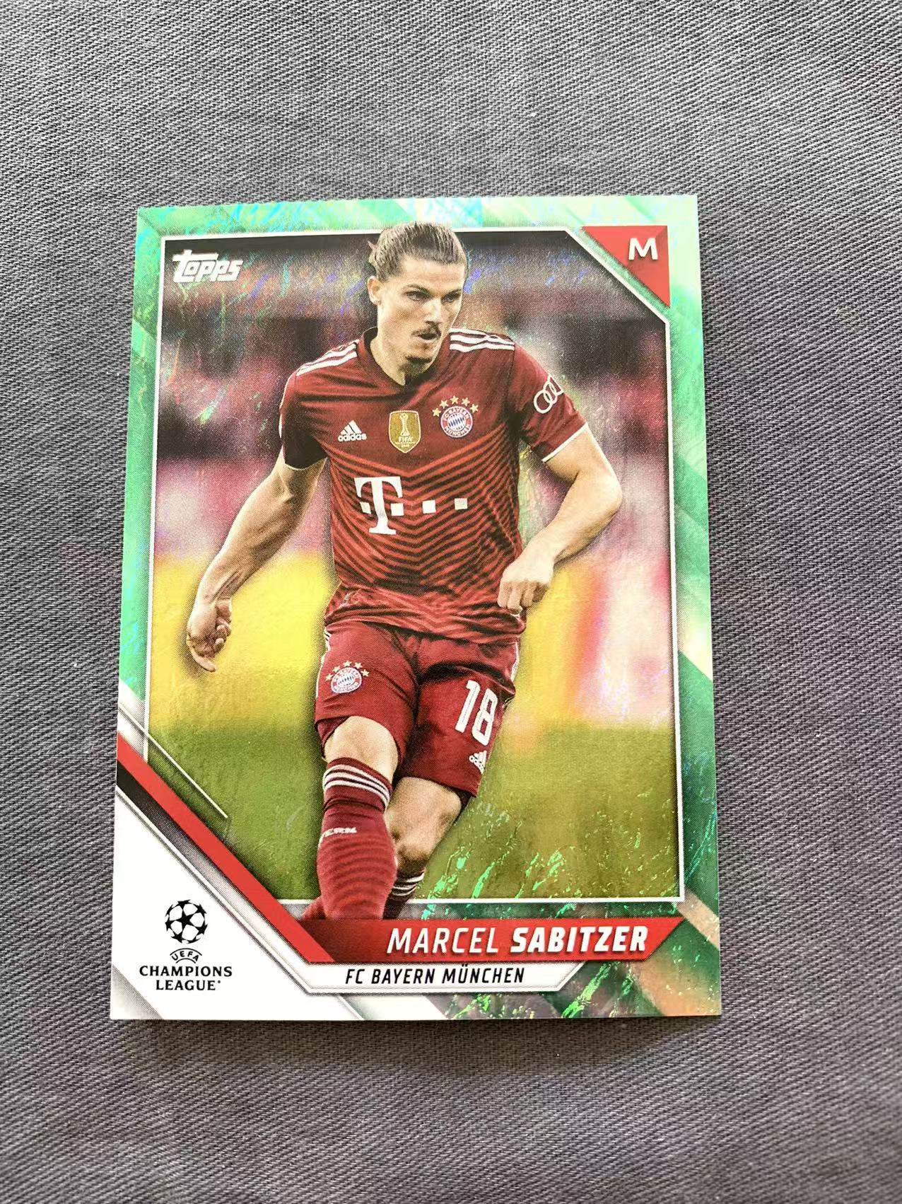 2022 Topps Chrome Marcel Sabitzer 萨比策 拜仁慕尼黑 银折 碧玉 欧冠 卡品如图 柒仟