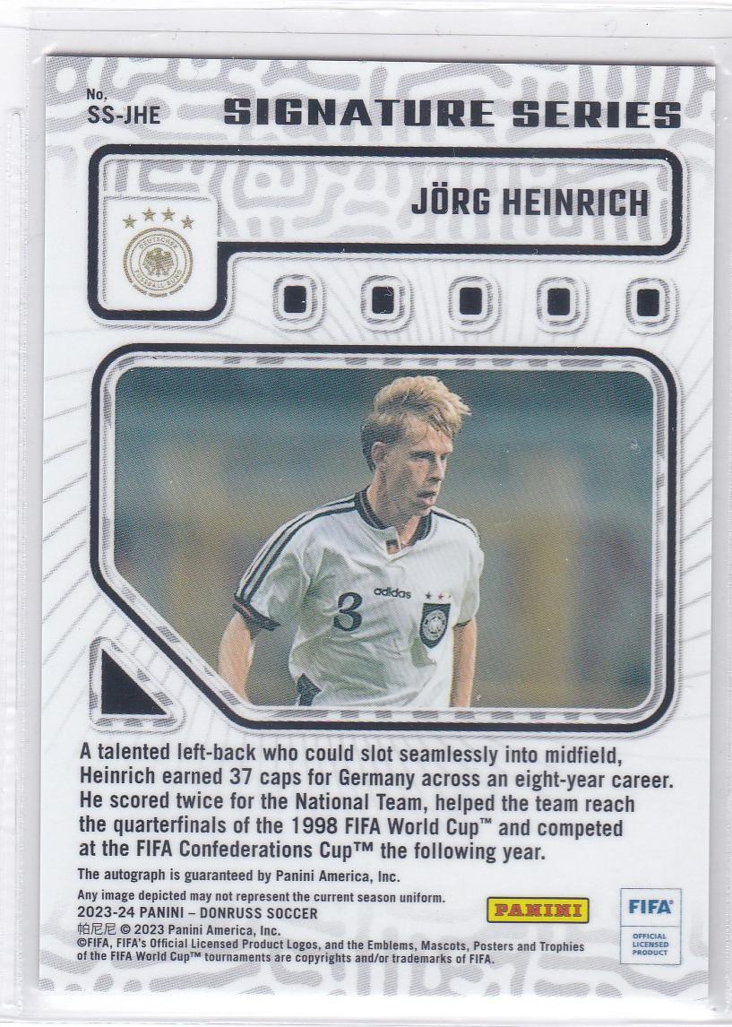 2023-24 Panini Donruss Jorg Heinrich #SS-JHE 杜蕾斯 德国 名宿 传奇 约尔格 海因里希