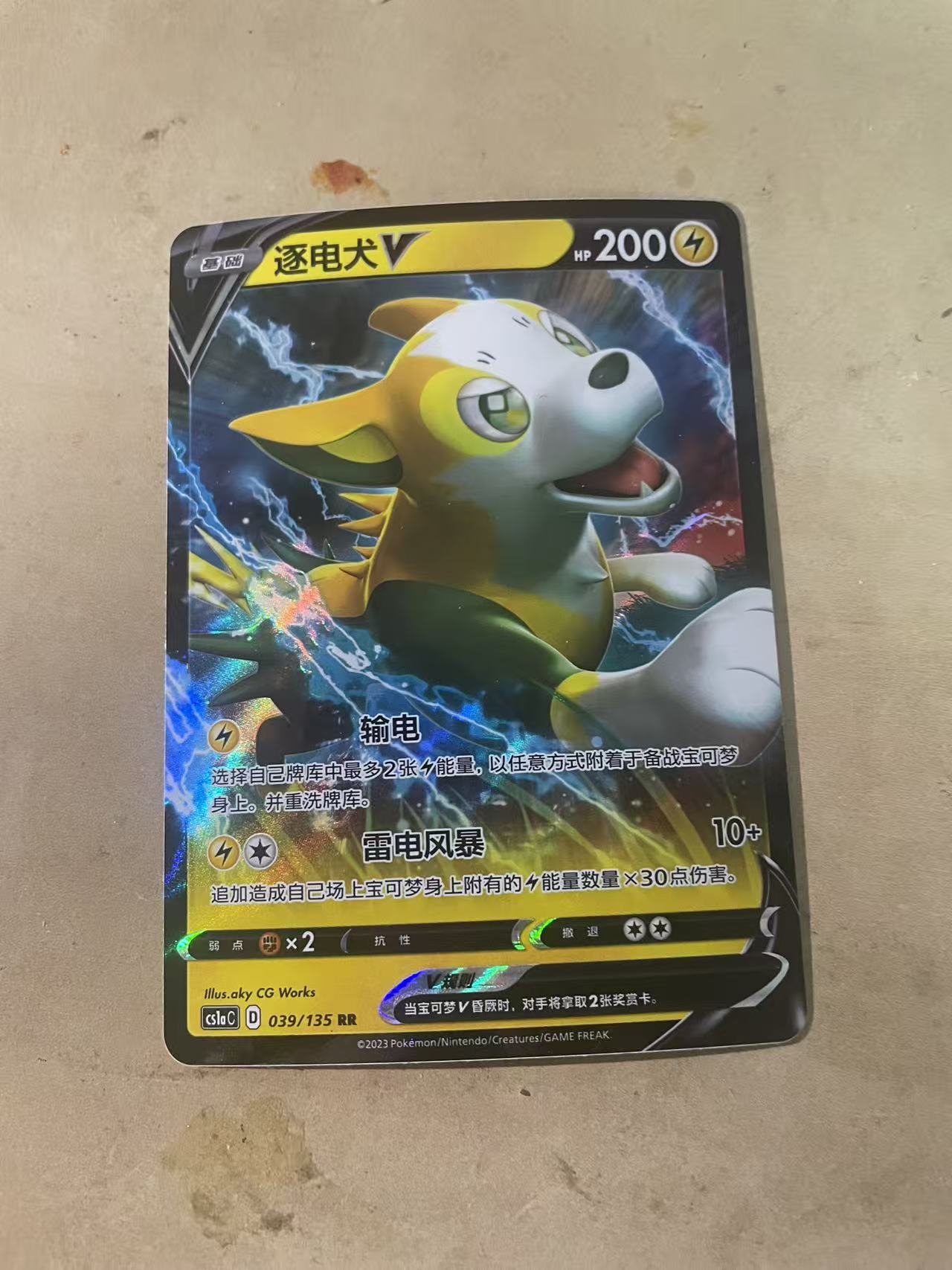 2024 Pokemon TCG 1 逐电犬V chs 宝可梦 简中 木水拍卖 231