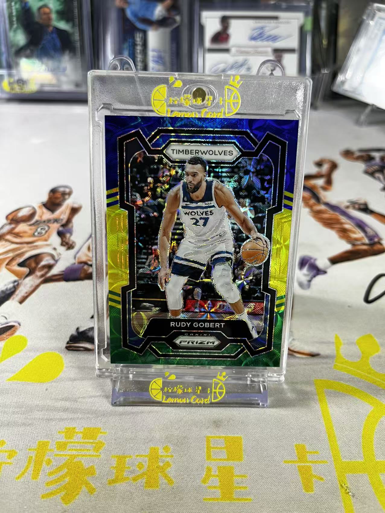 2023-24 Panini Prizm Rudy Gobert 【柠檬球星卡拍卖】森林狼 鲁迪 戈贝尔 三色圈圈折 折射 pz 微瑕如图 #不语