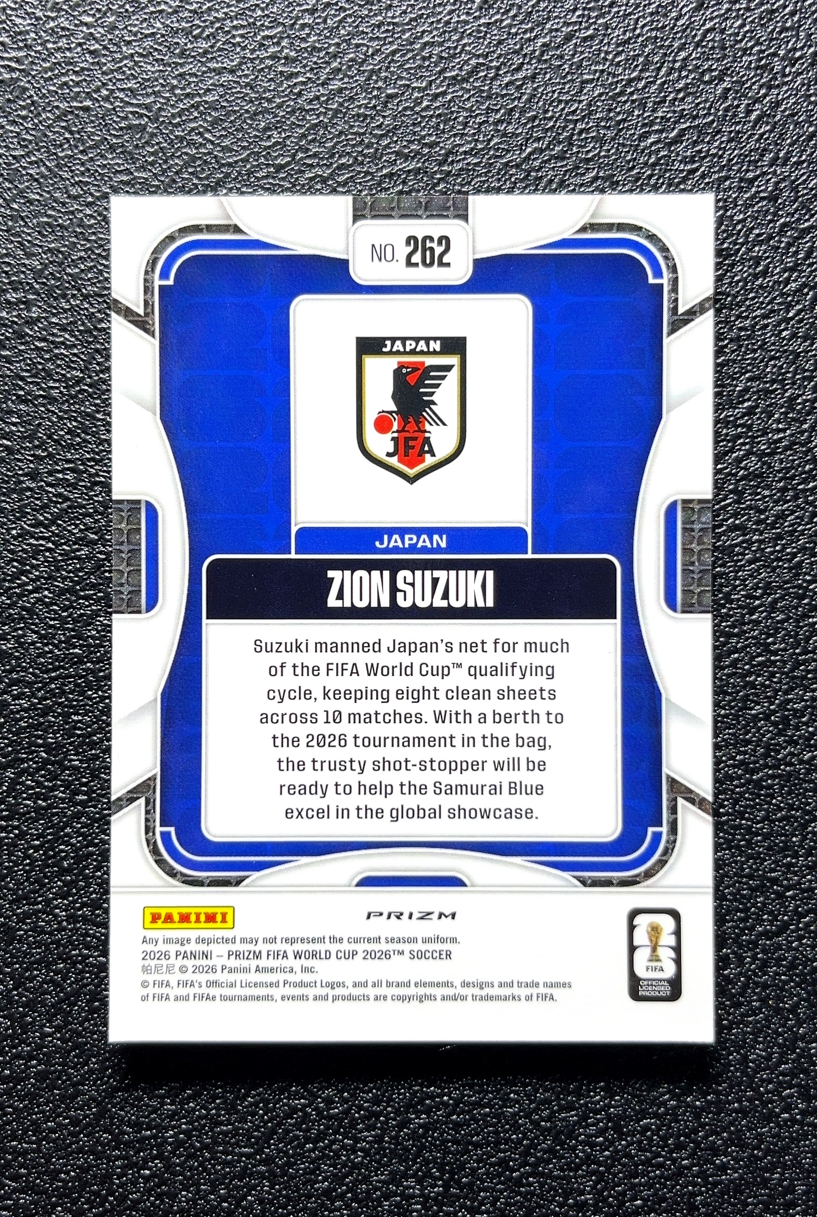 【小白1%代卖】2026 Panini Prizm Zion Suzuki 铃木 卡品如图 高价值 #262 JAPAN 日本 0809