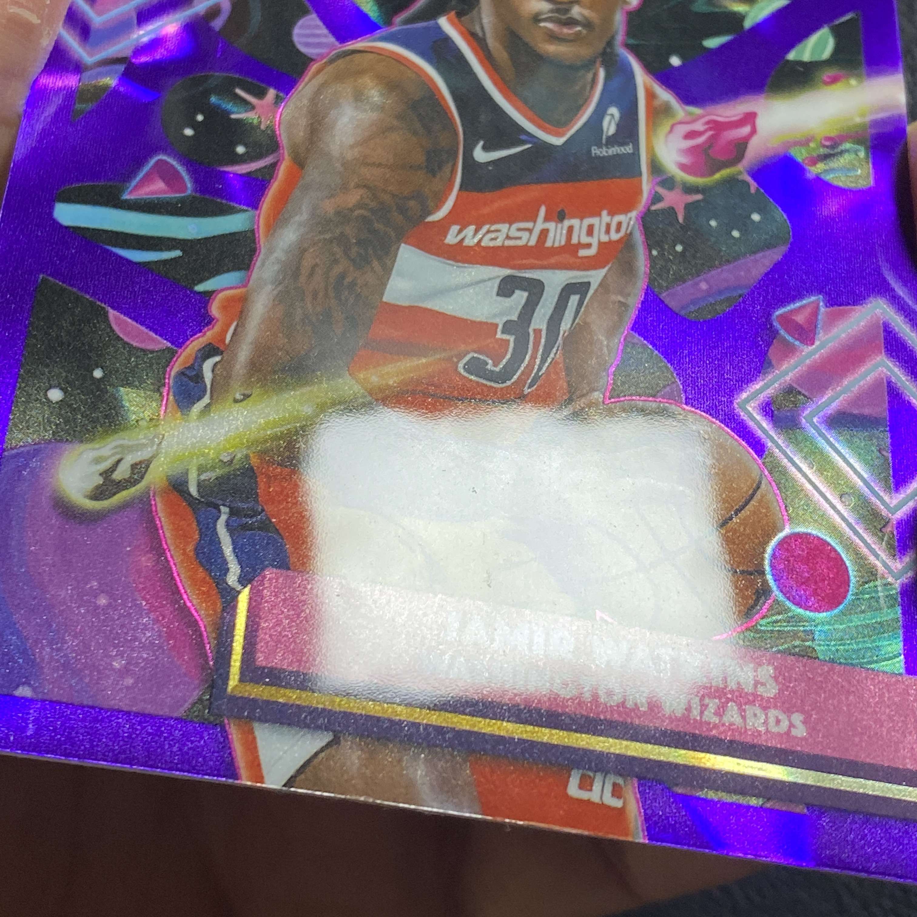 【伦子】2026 TOPPS CHROME COSMIC 宇宙 RC 新秀 奇才 JAMIR WATKINS 沃特金斯 150编 蓝熔岩折 正base 瑕疵见图 SAMM-17