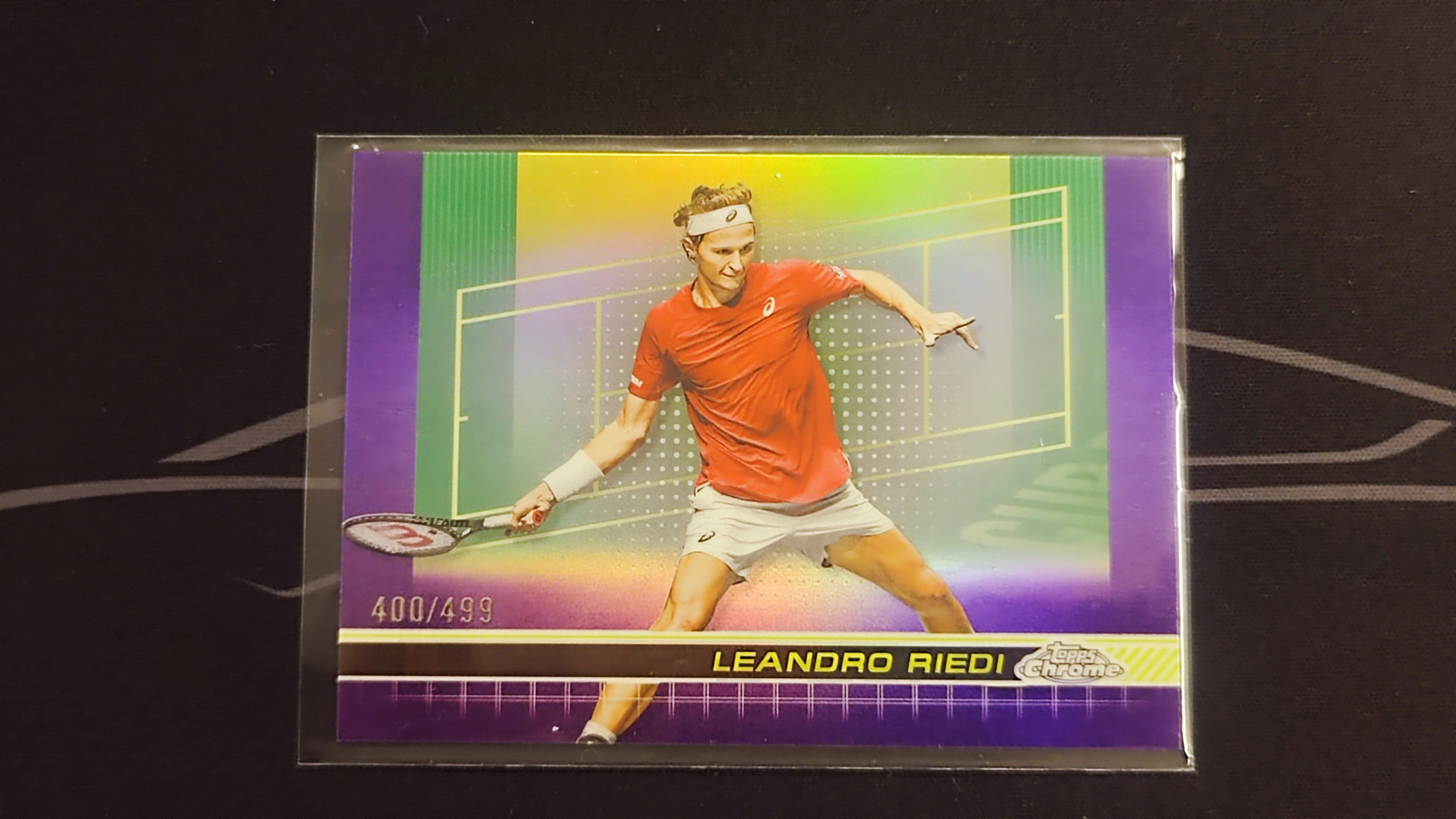 2024 Topps Chrome Leandro Riedi 莱安德罗 列迪 /499 折射 TC网球元年 1ST 瑞士 02后球手 击败鲁内 #199 卡如图 俊廷