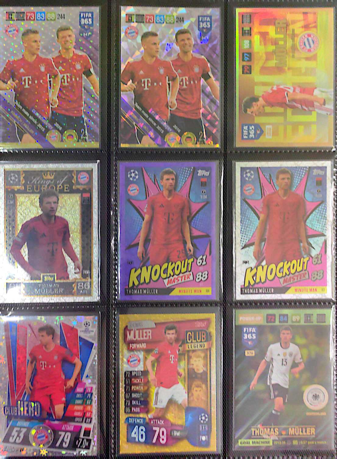 Thomas Muller 托马斯穆勒 游戏版 折射lot 18张不重复 二娃 拜仁 德国 世界杯金靴 部分卡市面罕见 不保卡品 通行 专收必备