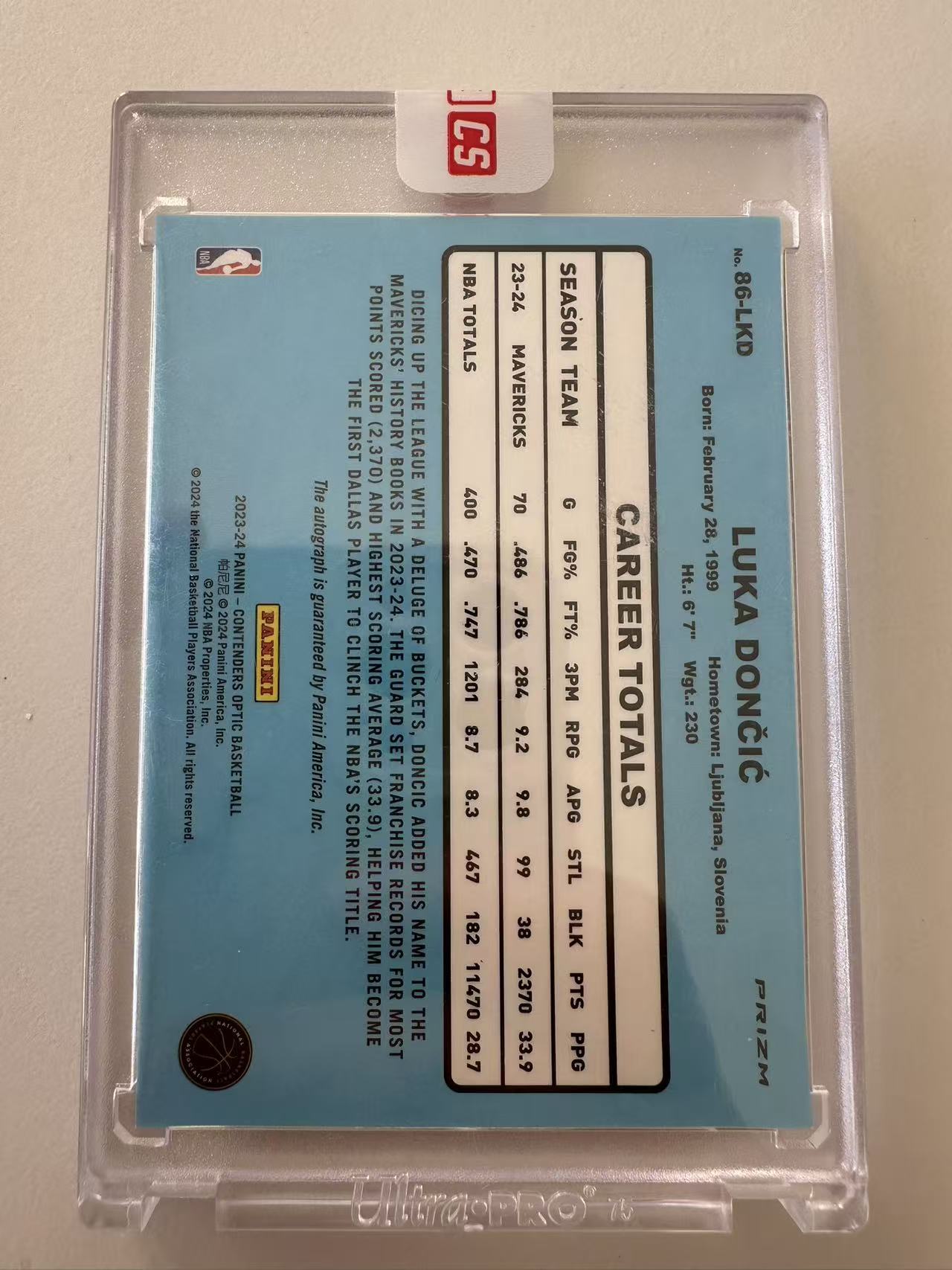 2023-24 Panini Contenders Optic Luka Doncic #86-LKD 卢卡 东契奇 球票 1985系列 复古银折卡签 交换原封砖